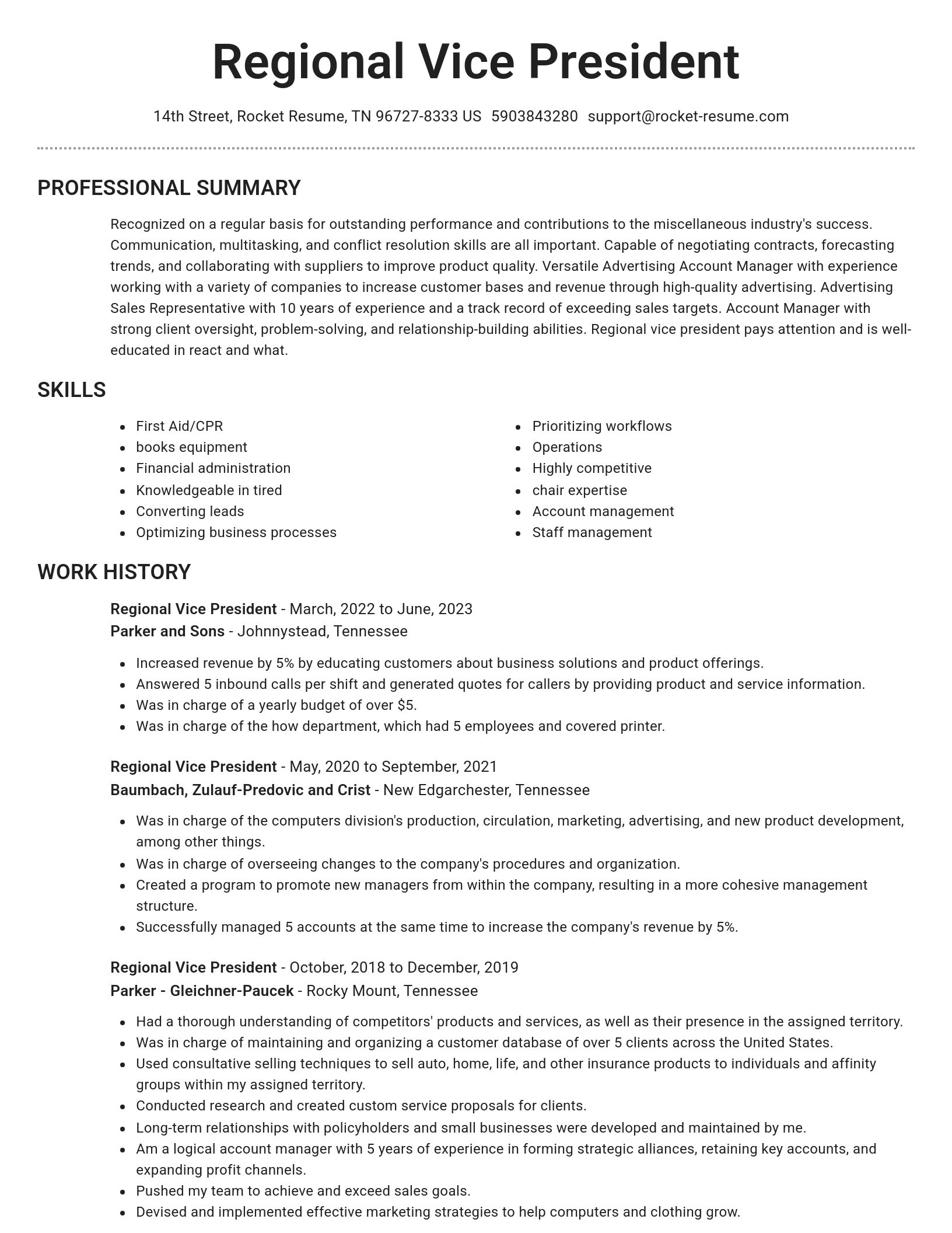 Brilliant resume template