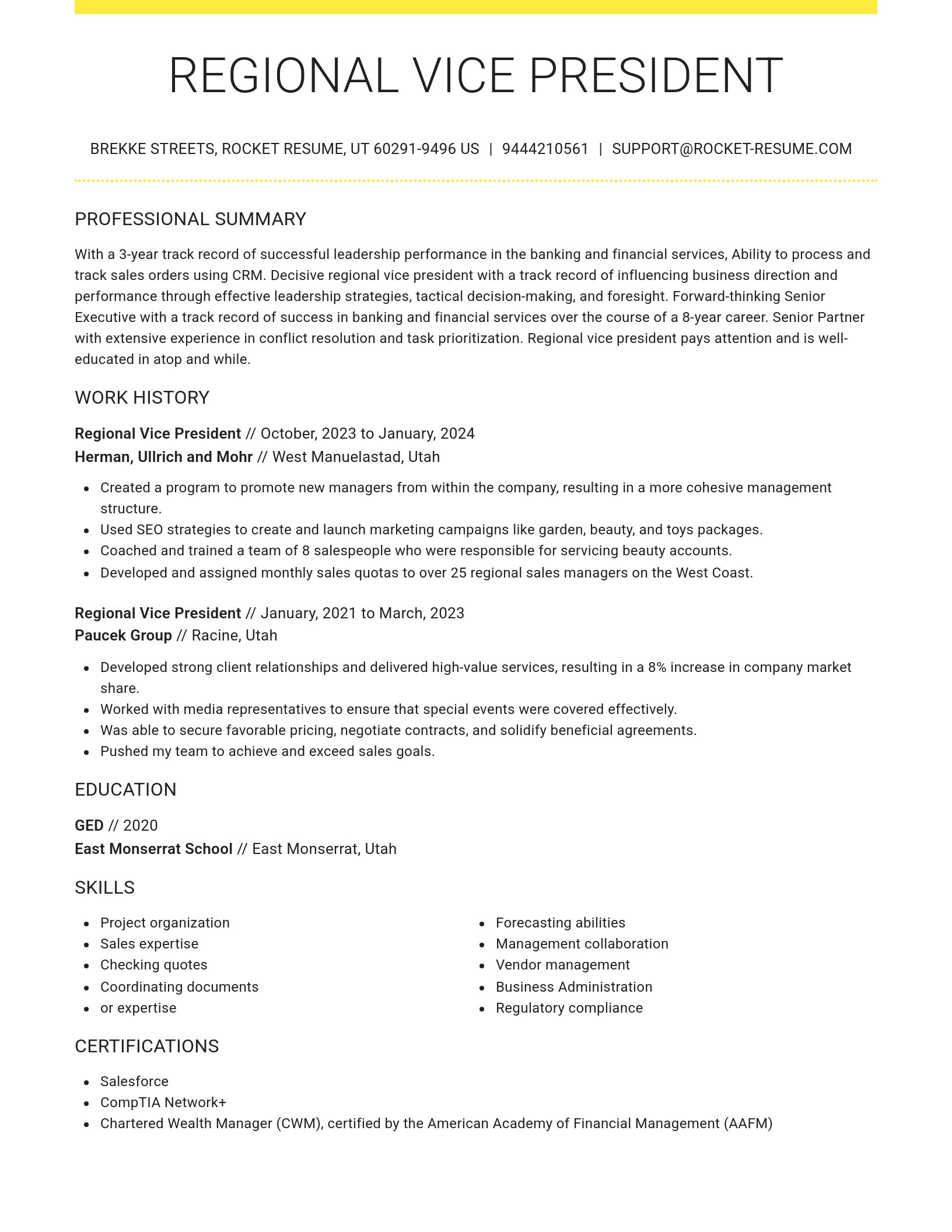 Grand resume template