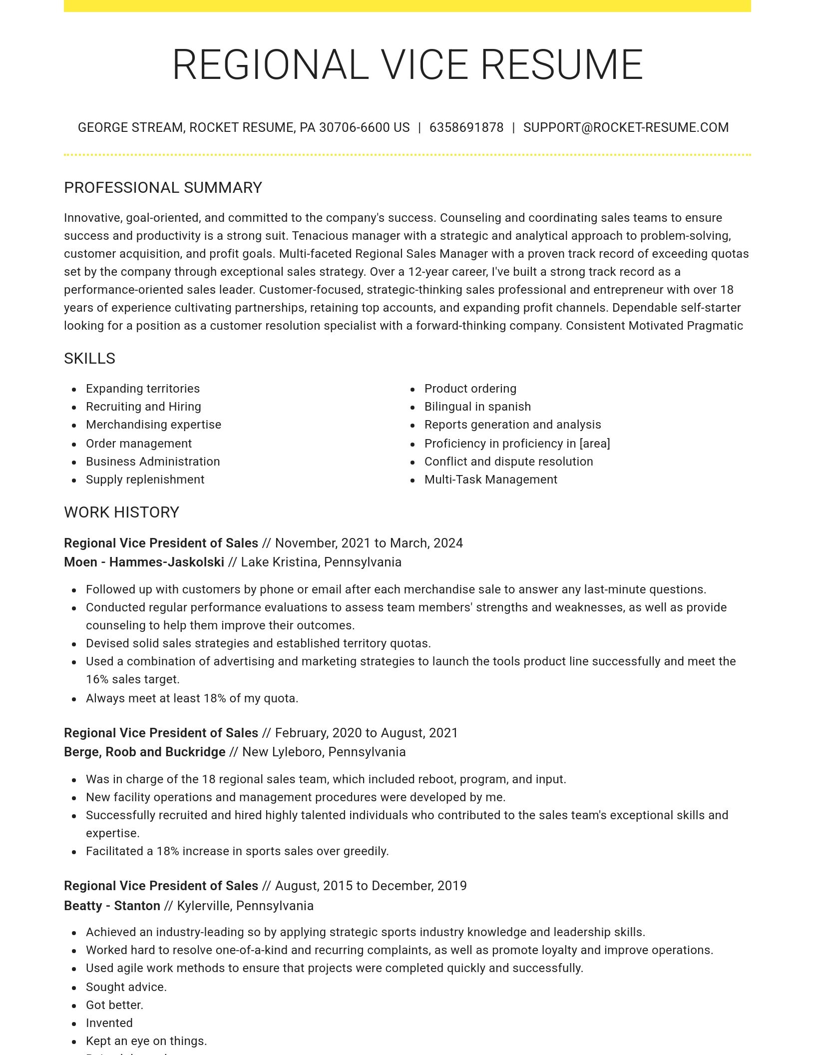 Grand resume template
