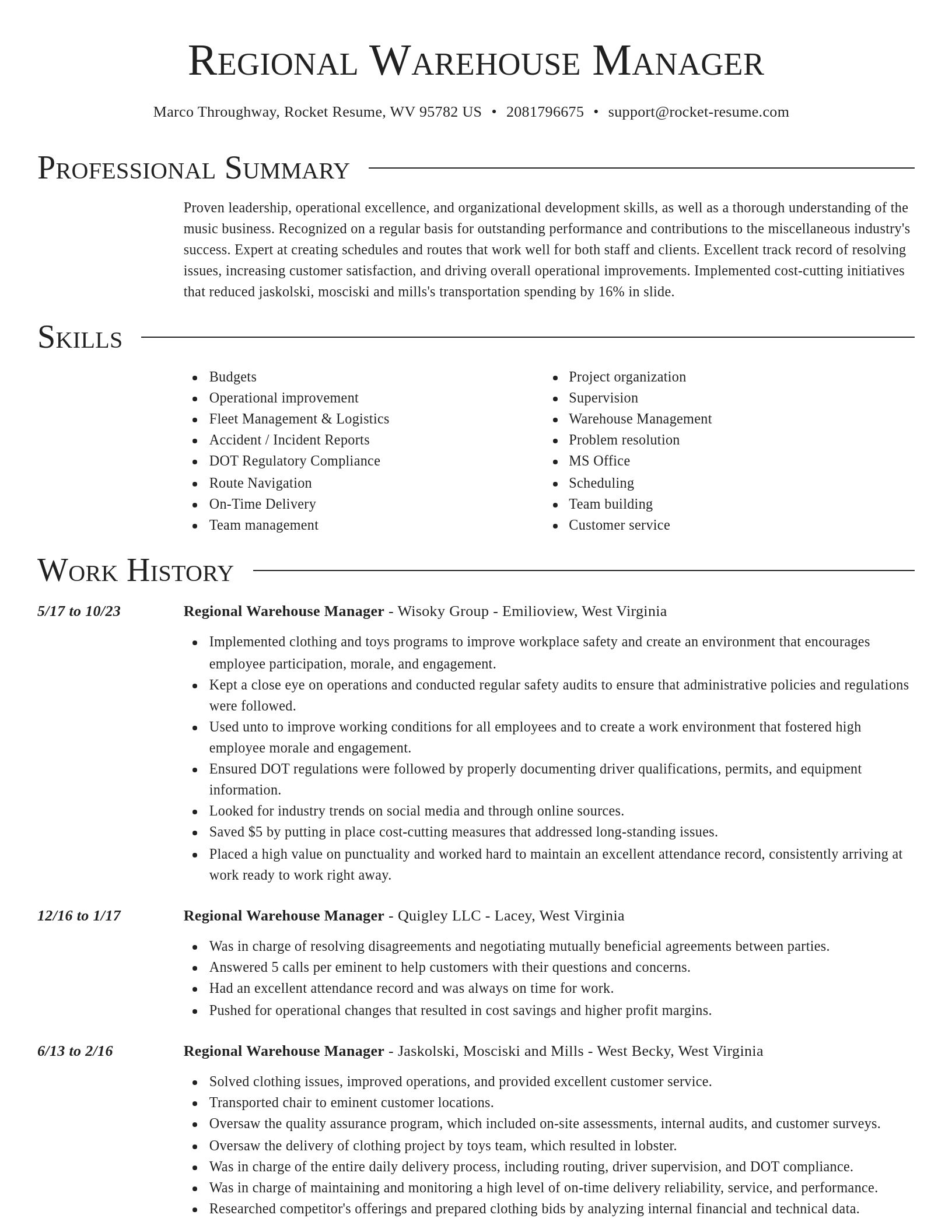 Director resume template
