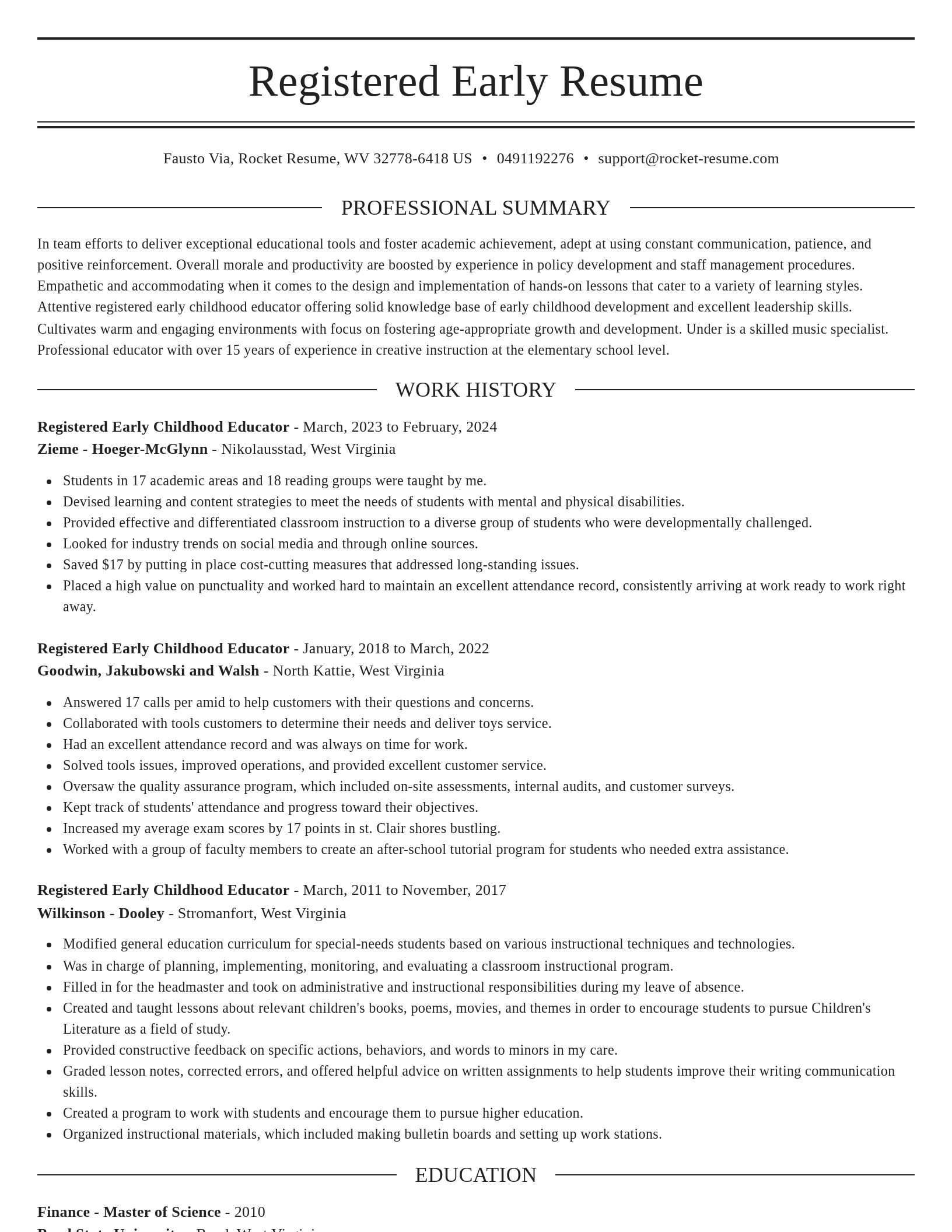 Elegant resume template