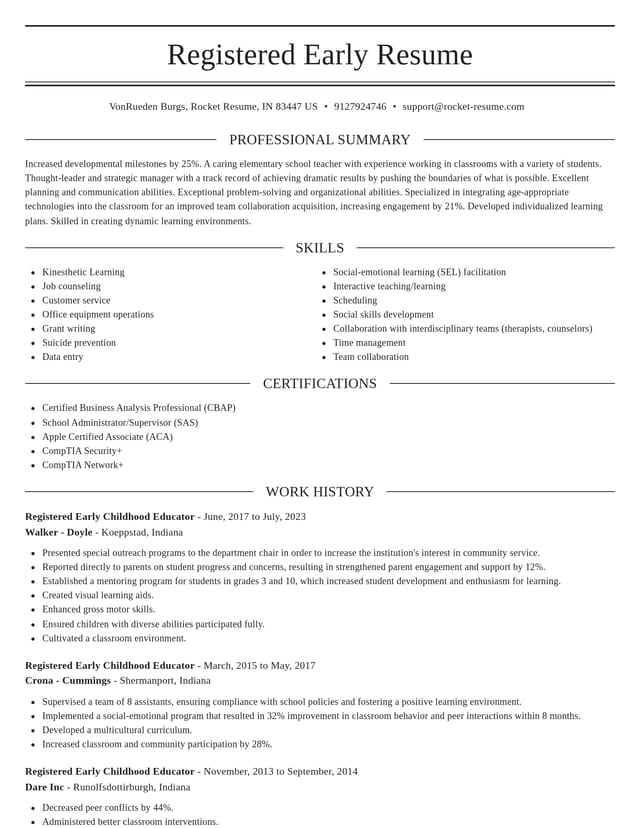 Elegant resume template