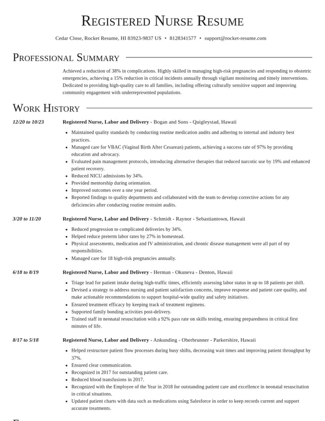 Director resume template