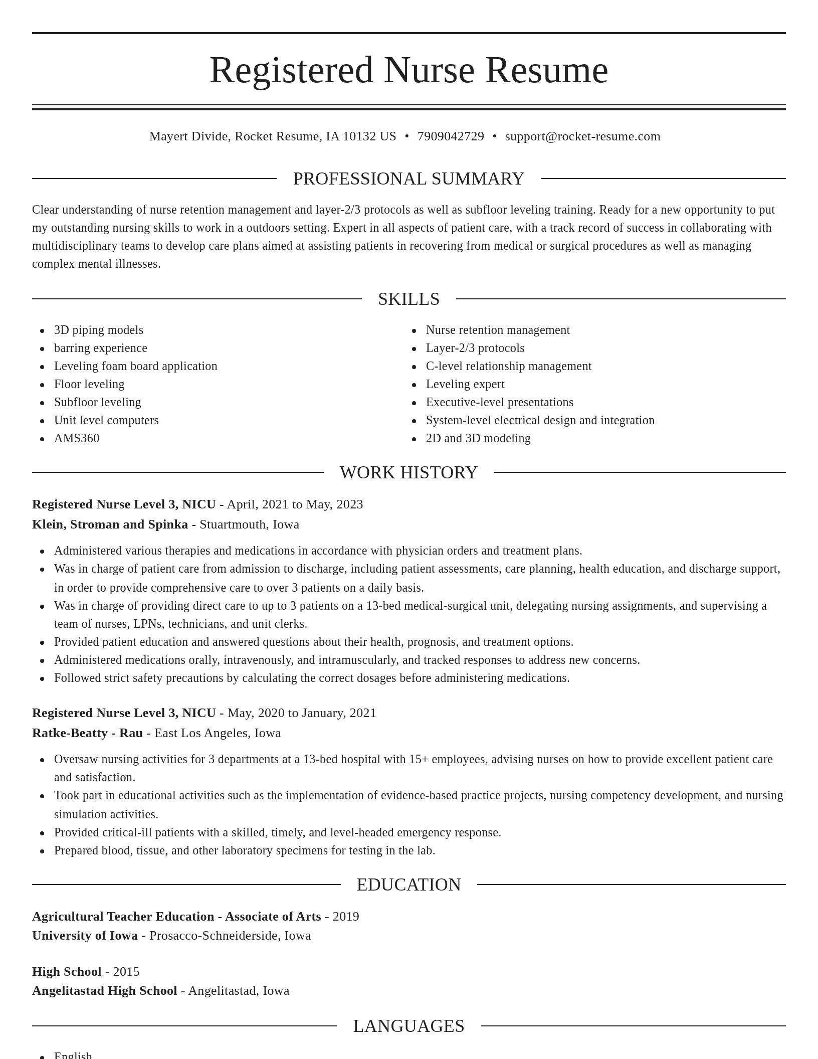 Elegant resume template