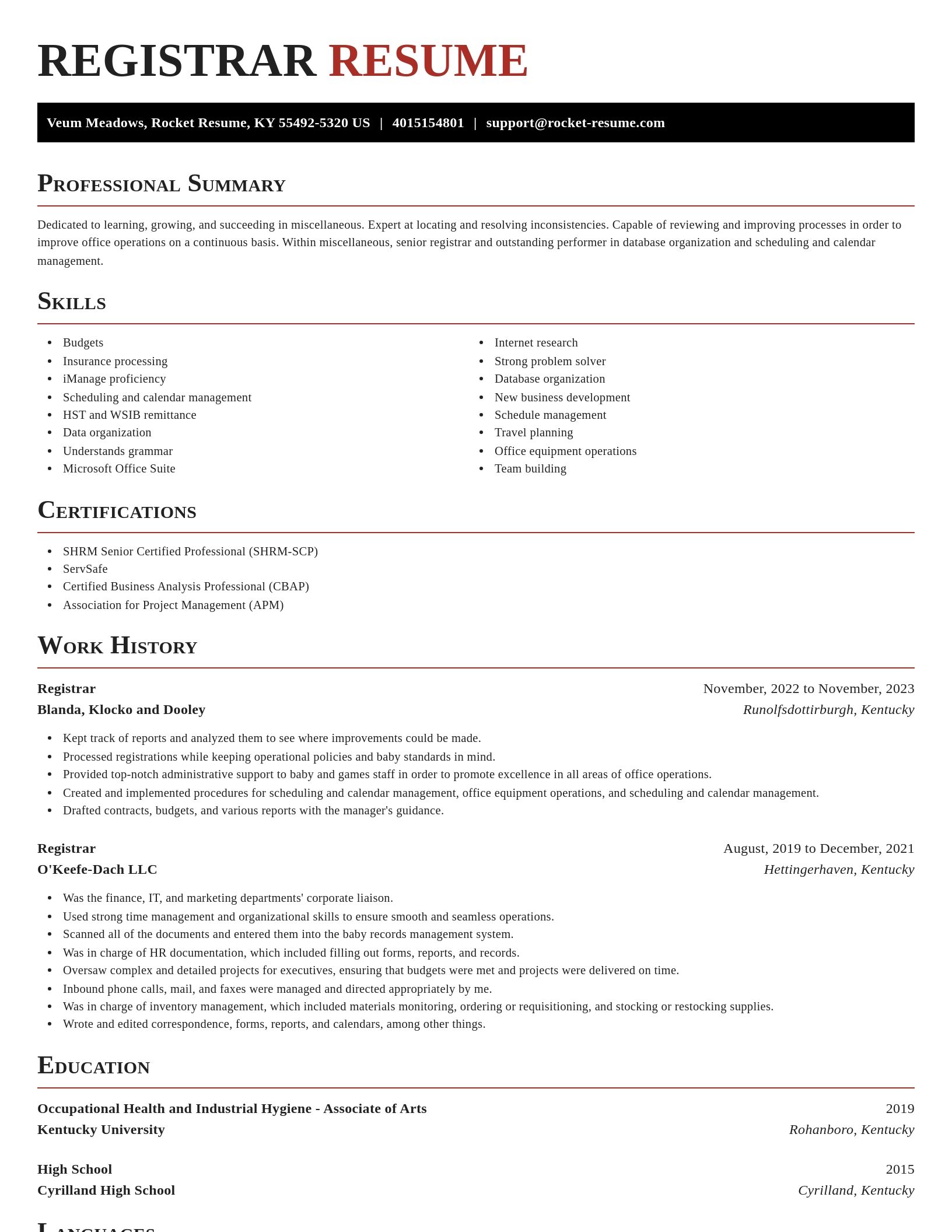 Exquisite resume template