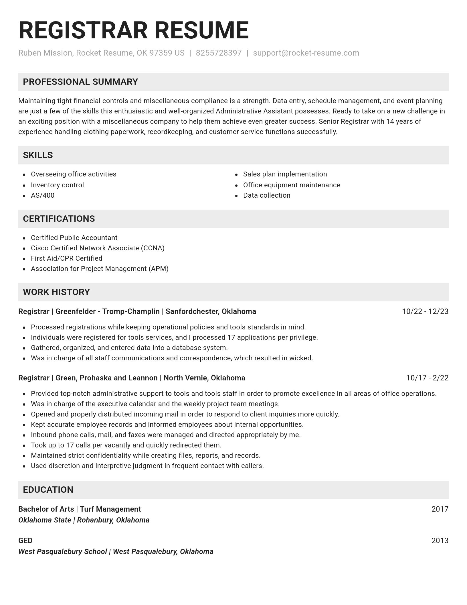 Genius resume template