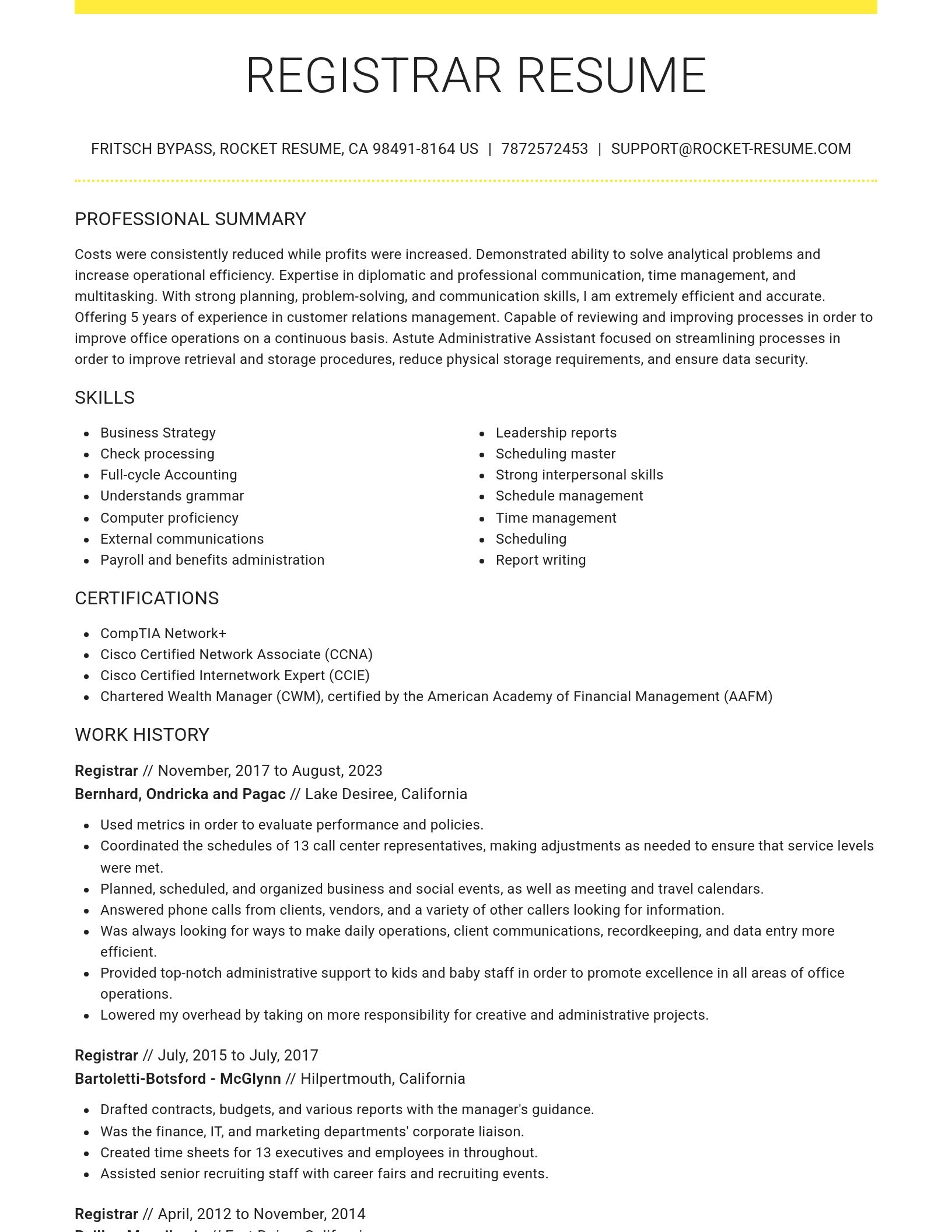 Grand resume template