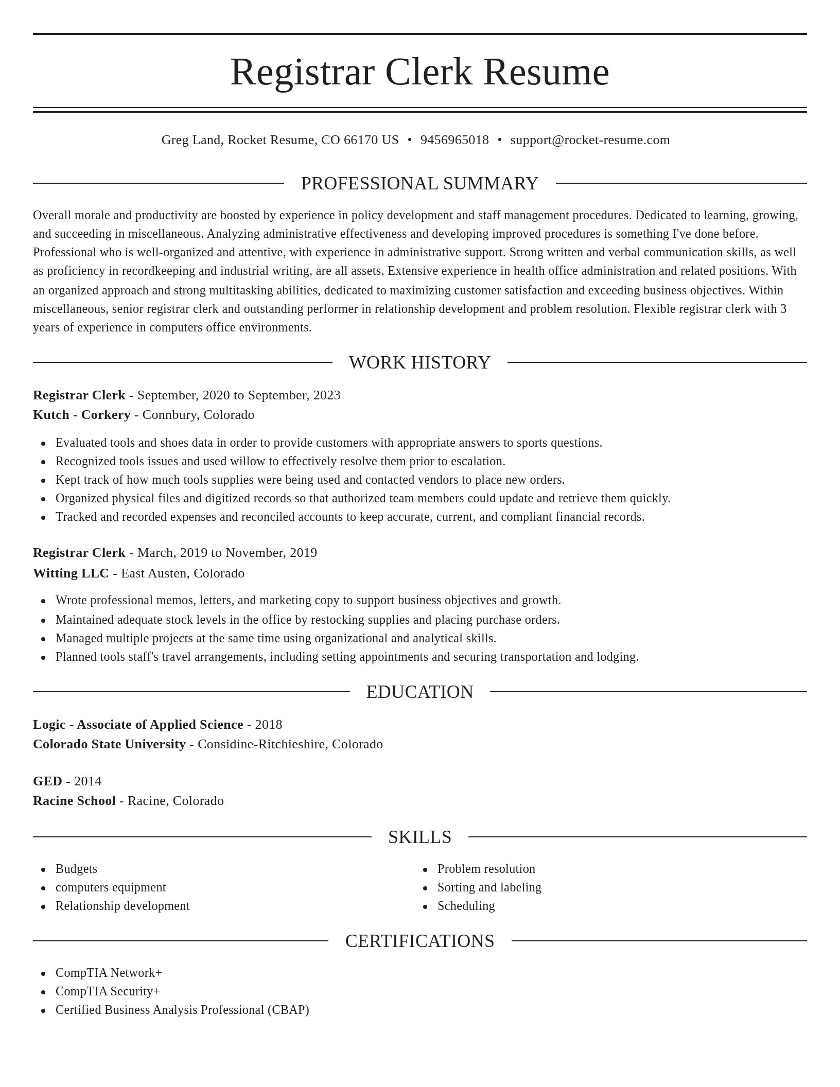 Elegant resume template