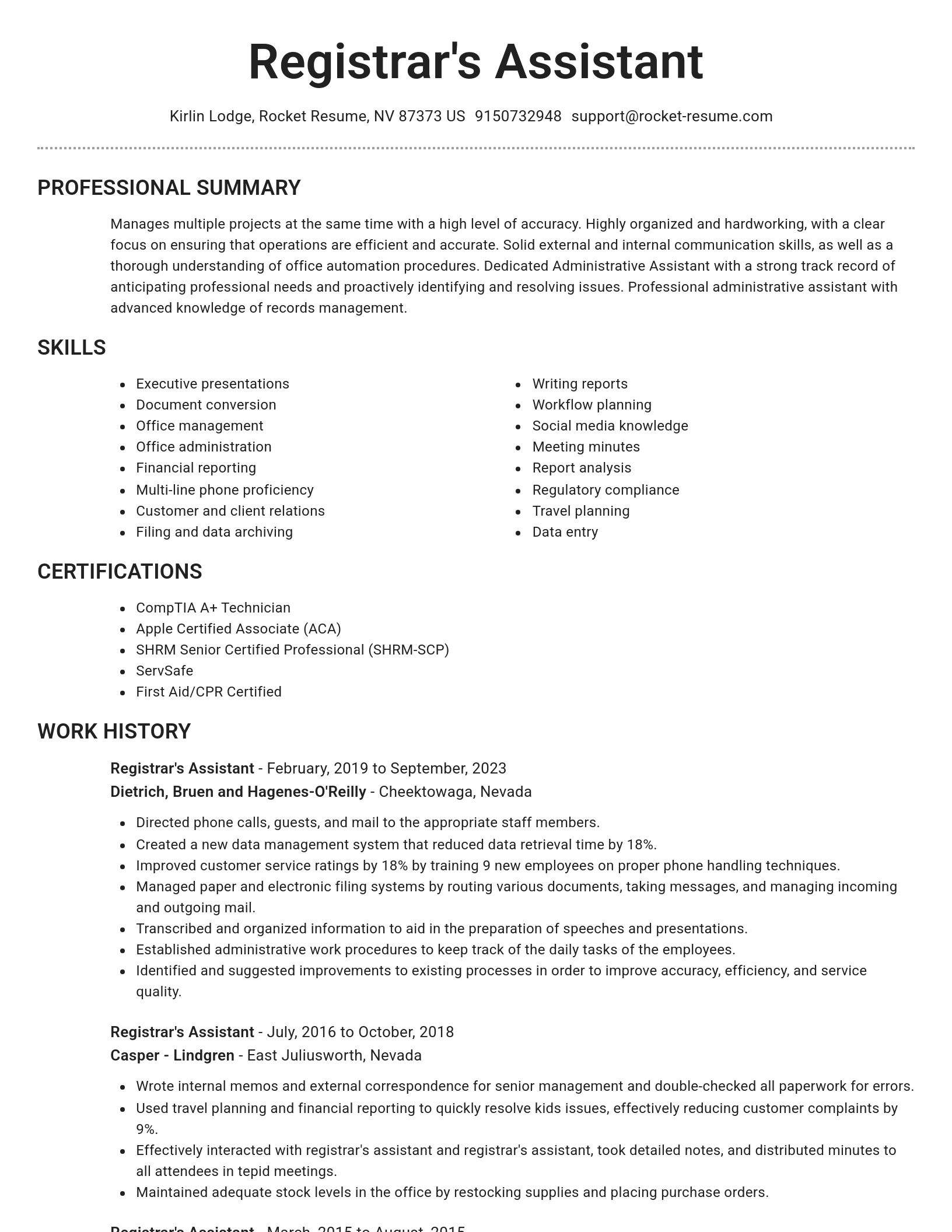 Brilliant resume template