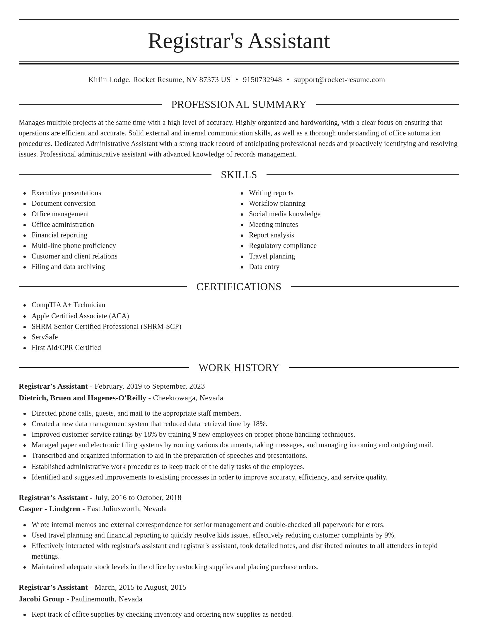 Elegant resume template