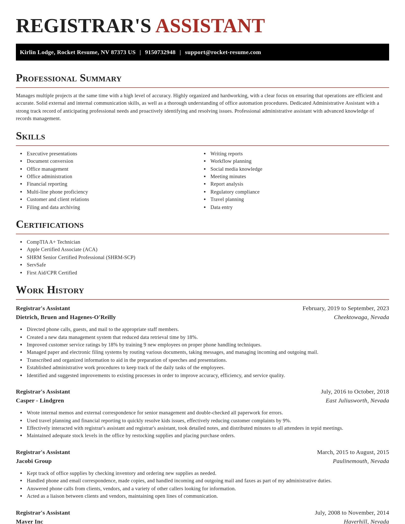 Exquisite resume template