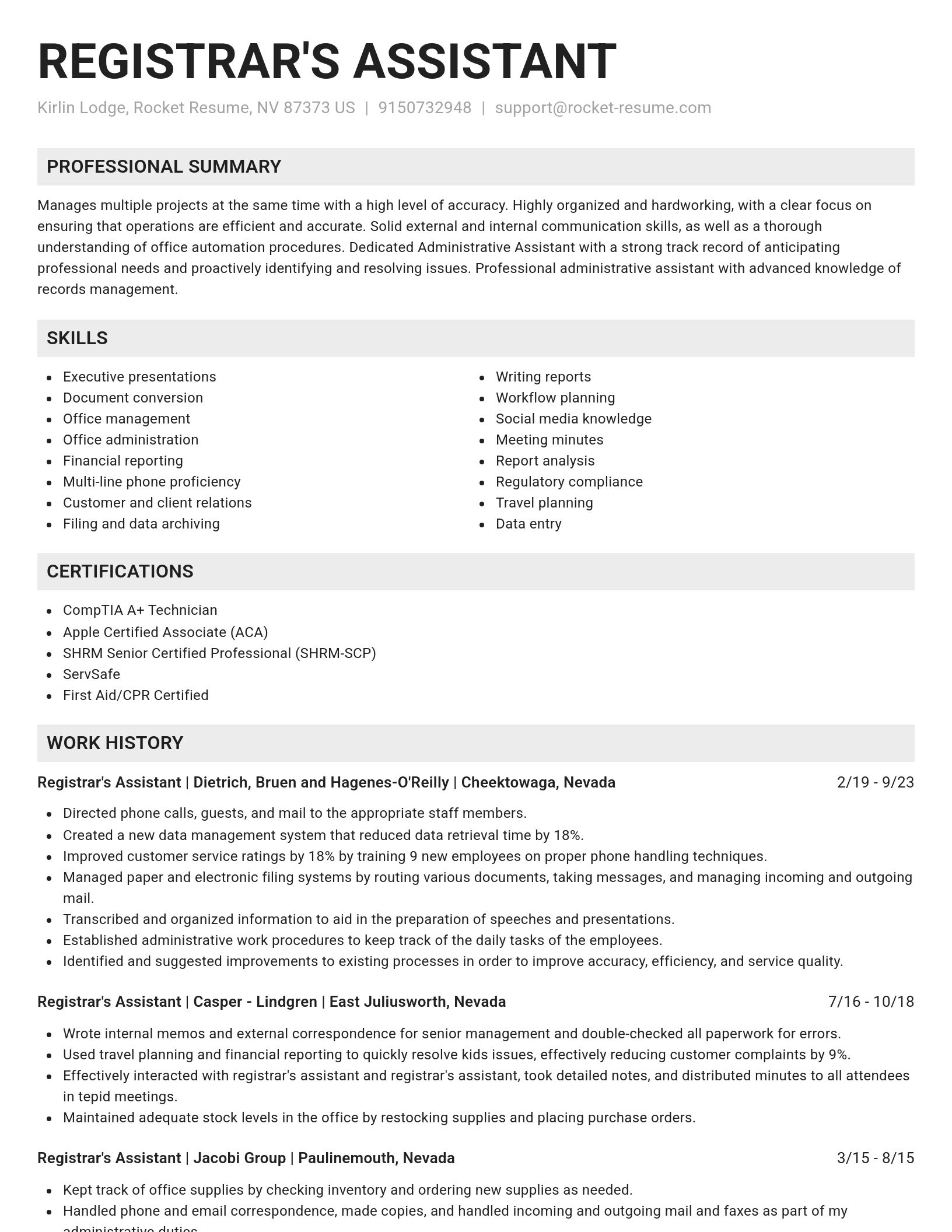 Genius resume template