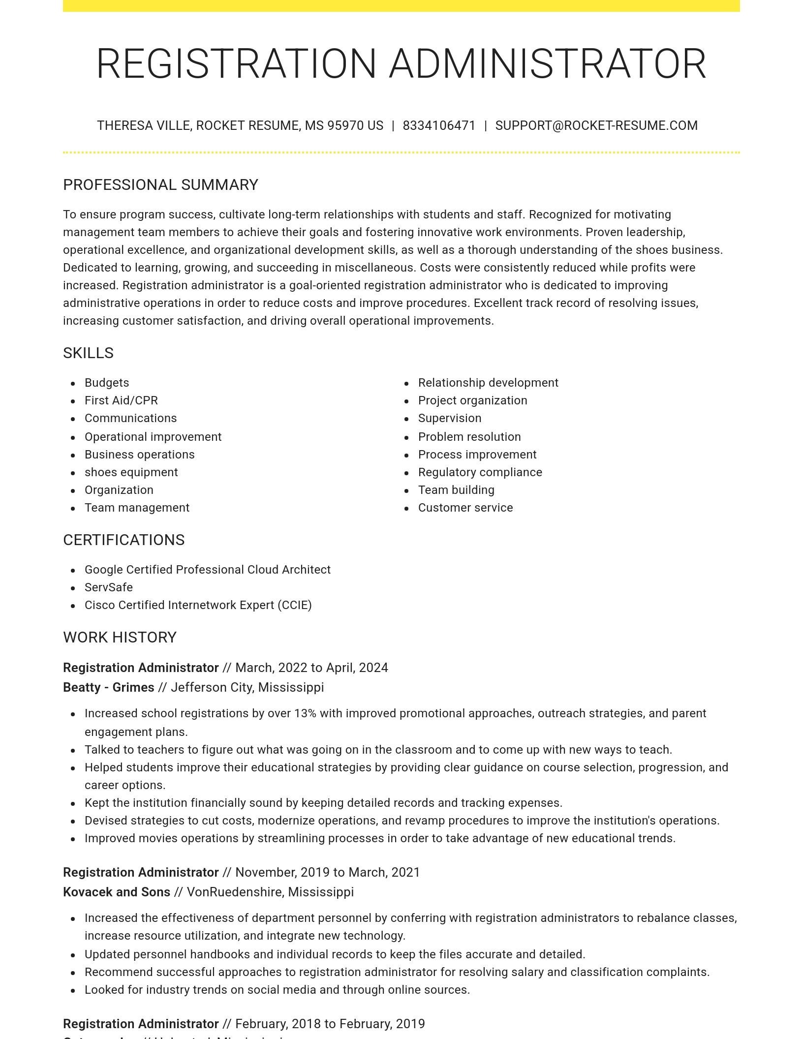 Grand resume template