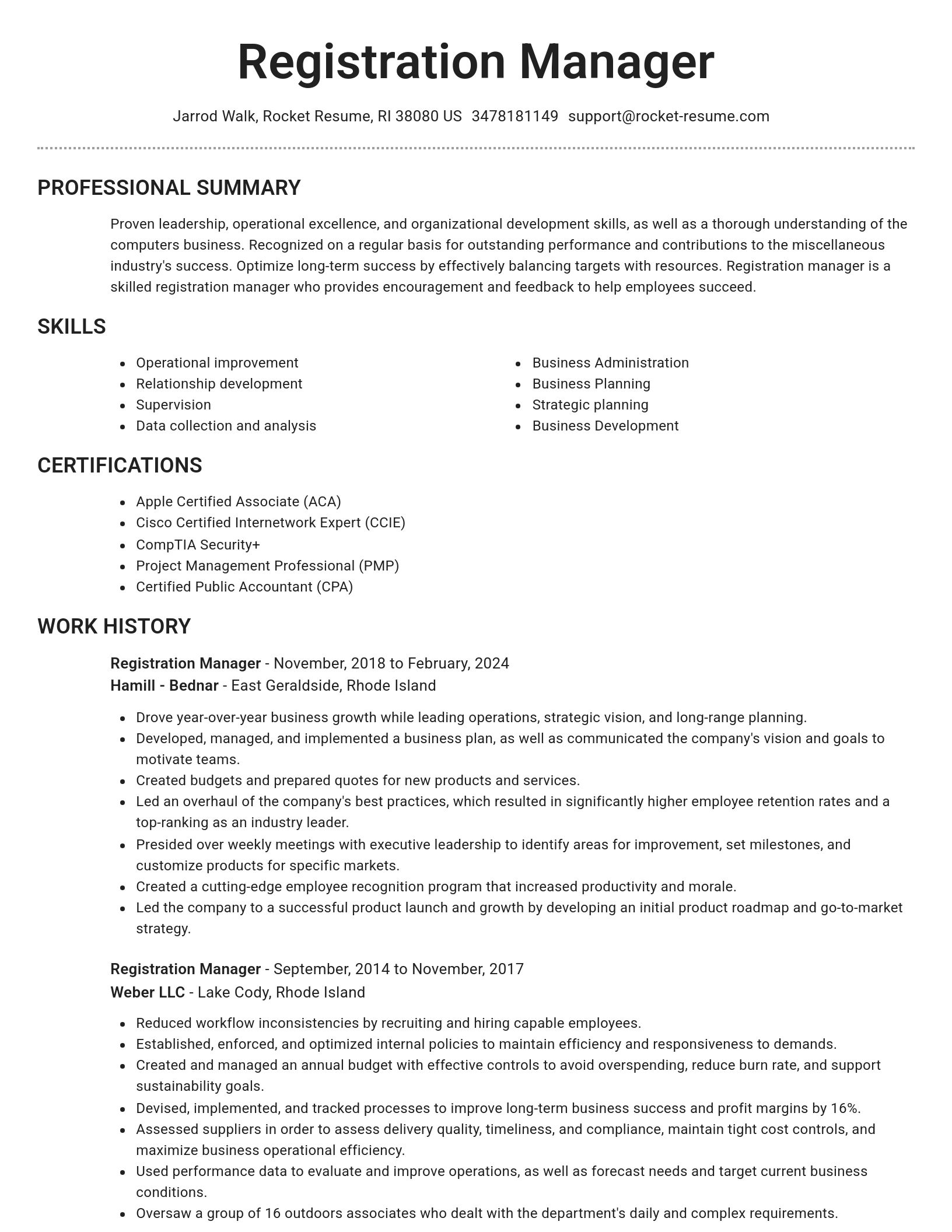 Brilliant resume template