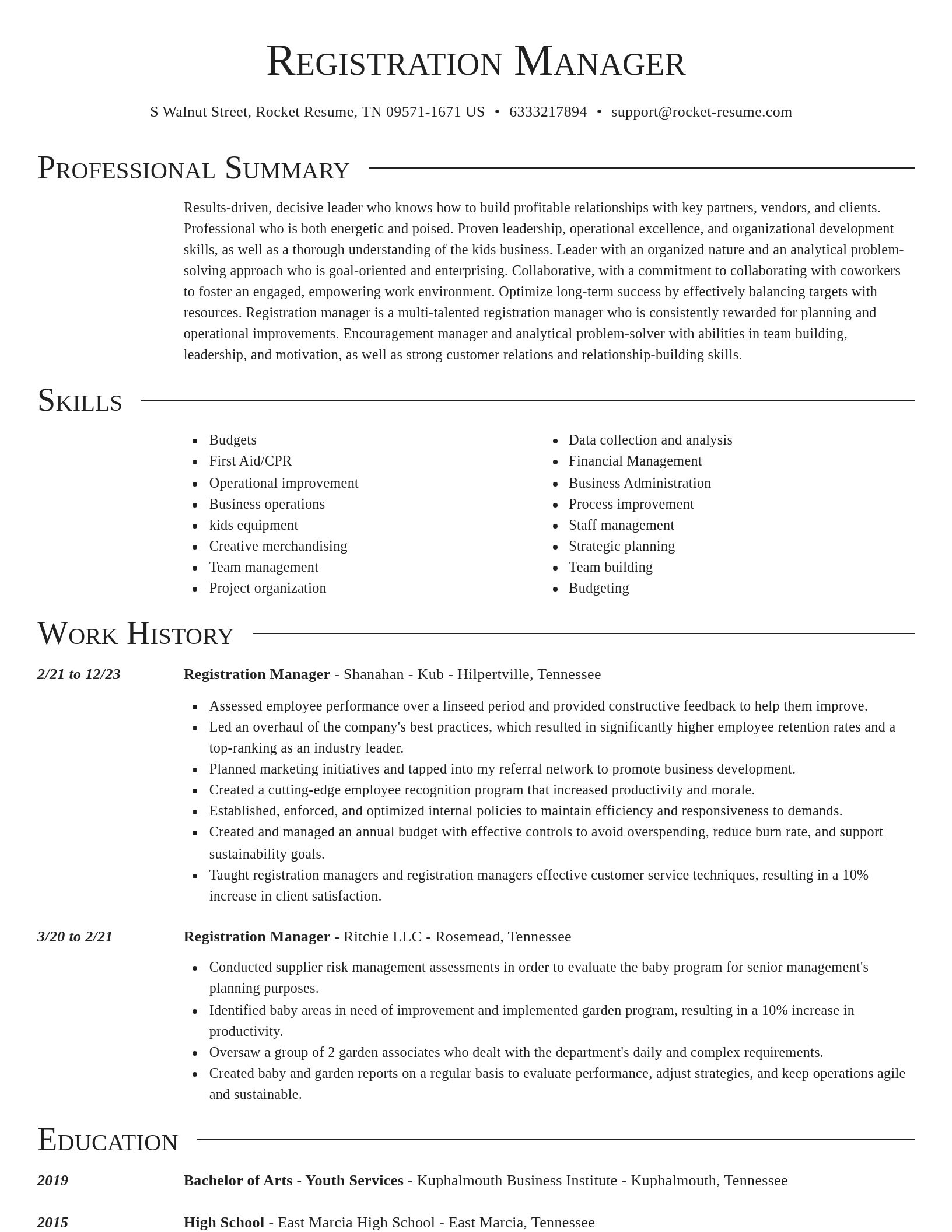 Director resume template