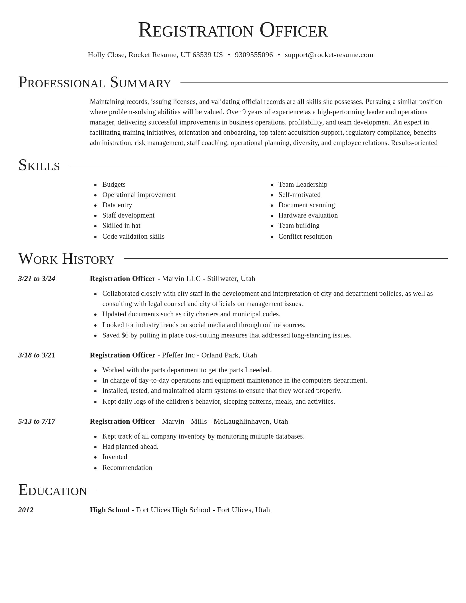 Director resume template