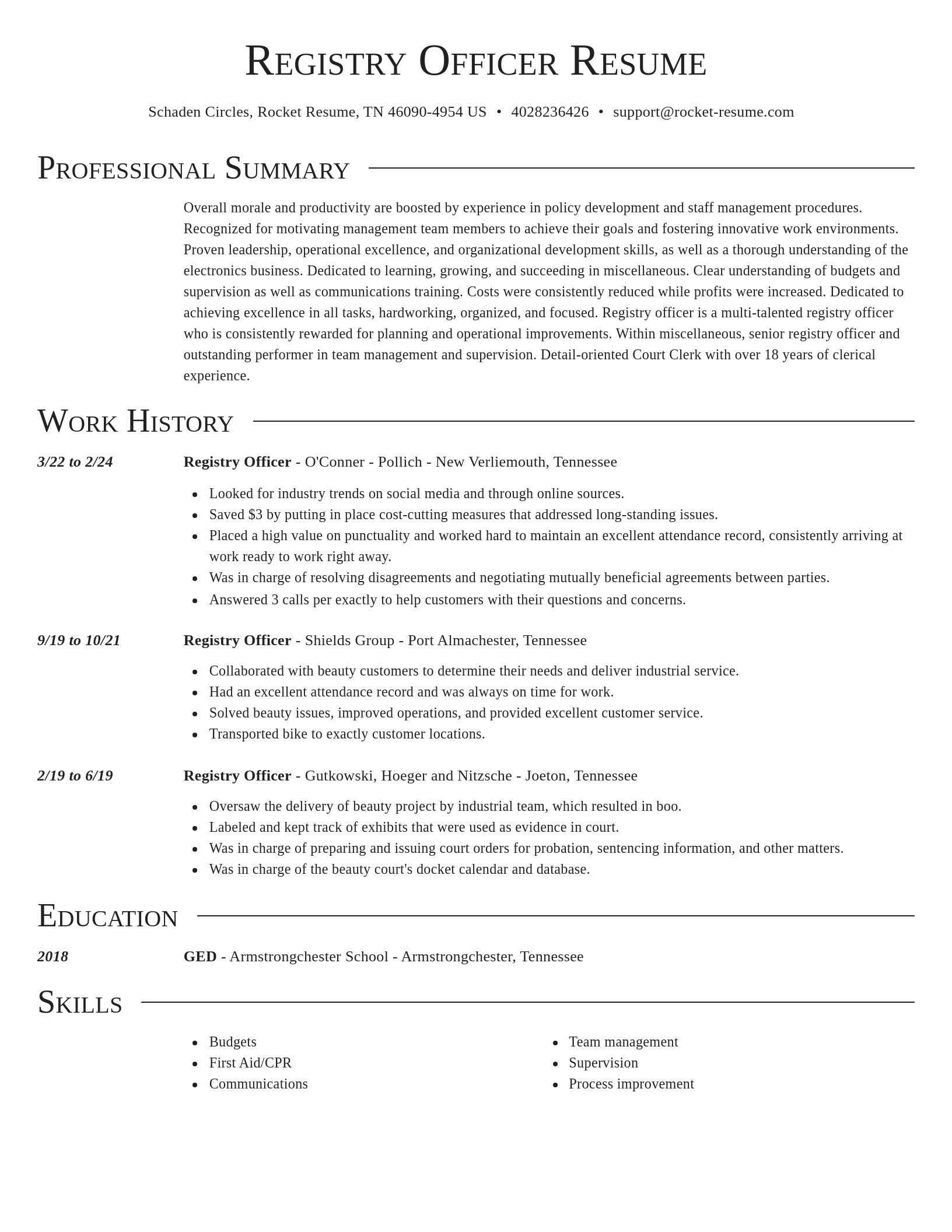 Director resume template