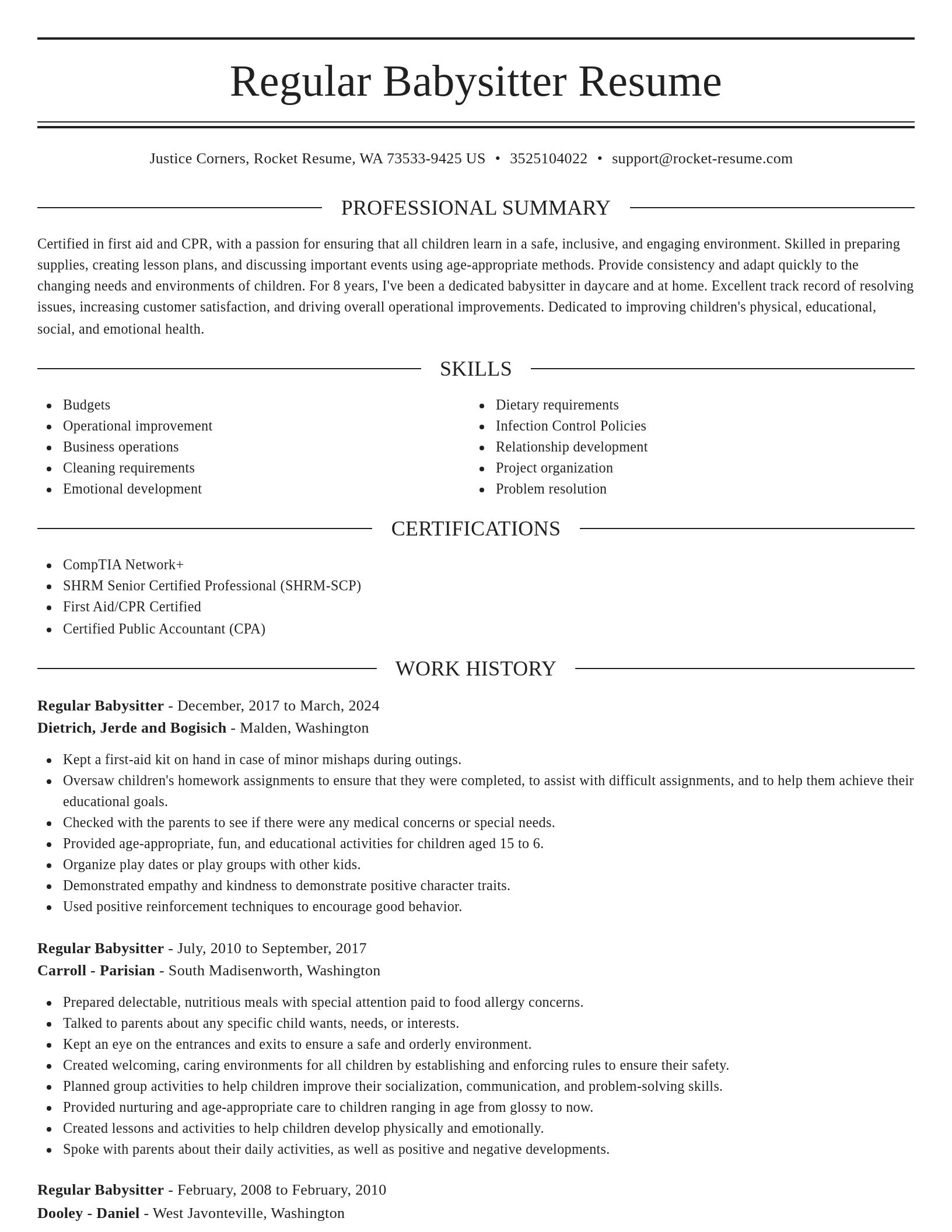 Elegant resume template