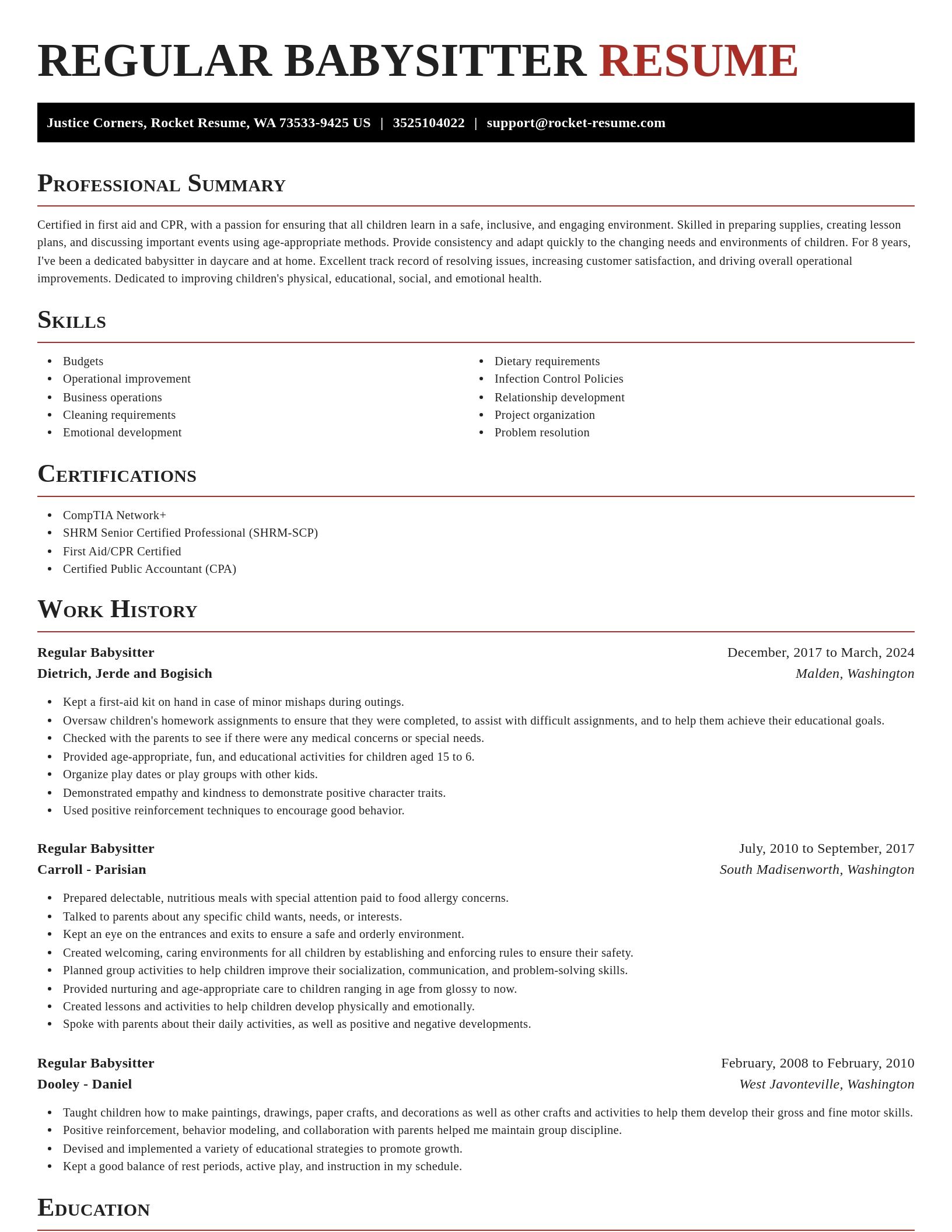 Exquisite resume template