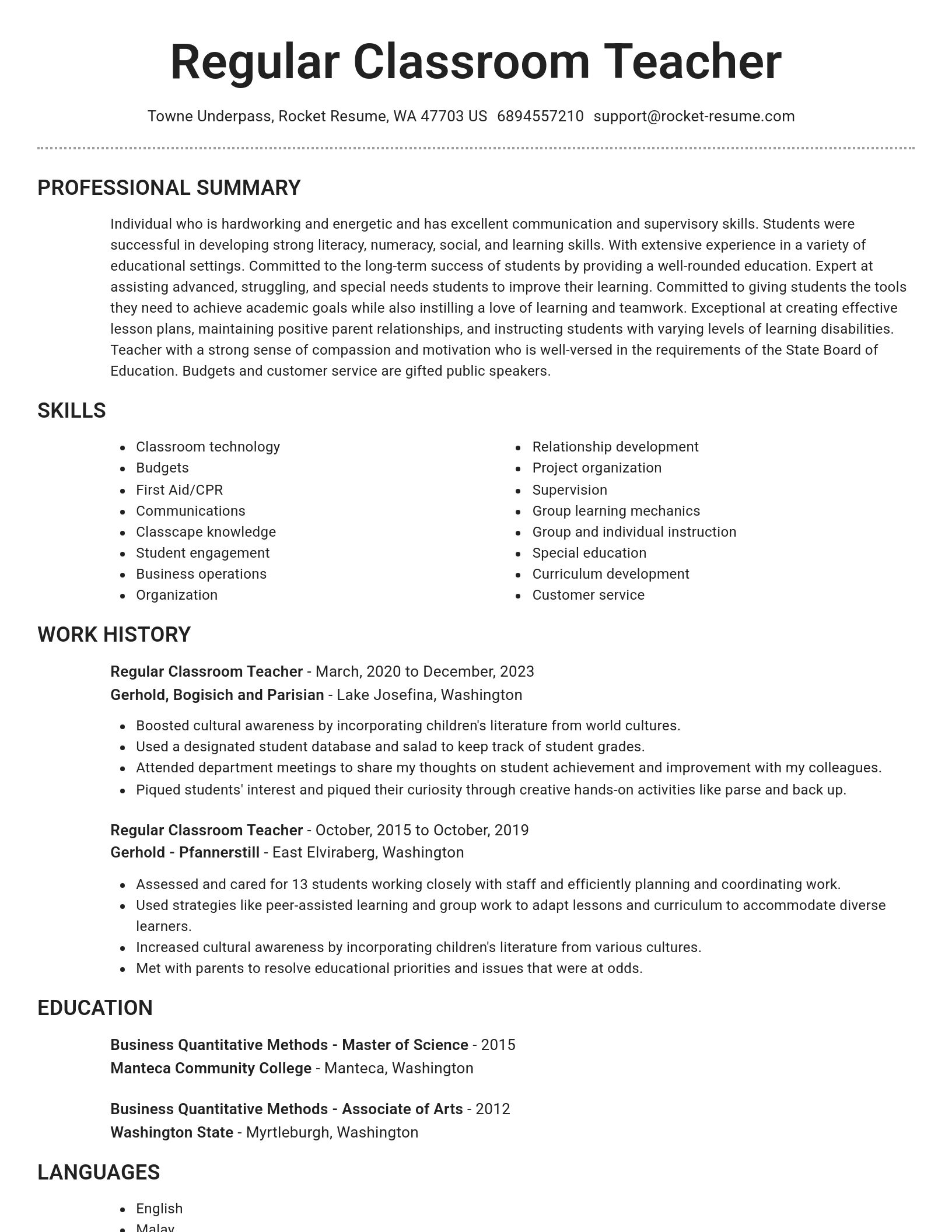 Brilliant resume template