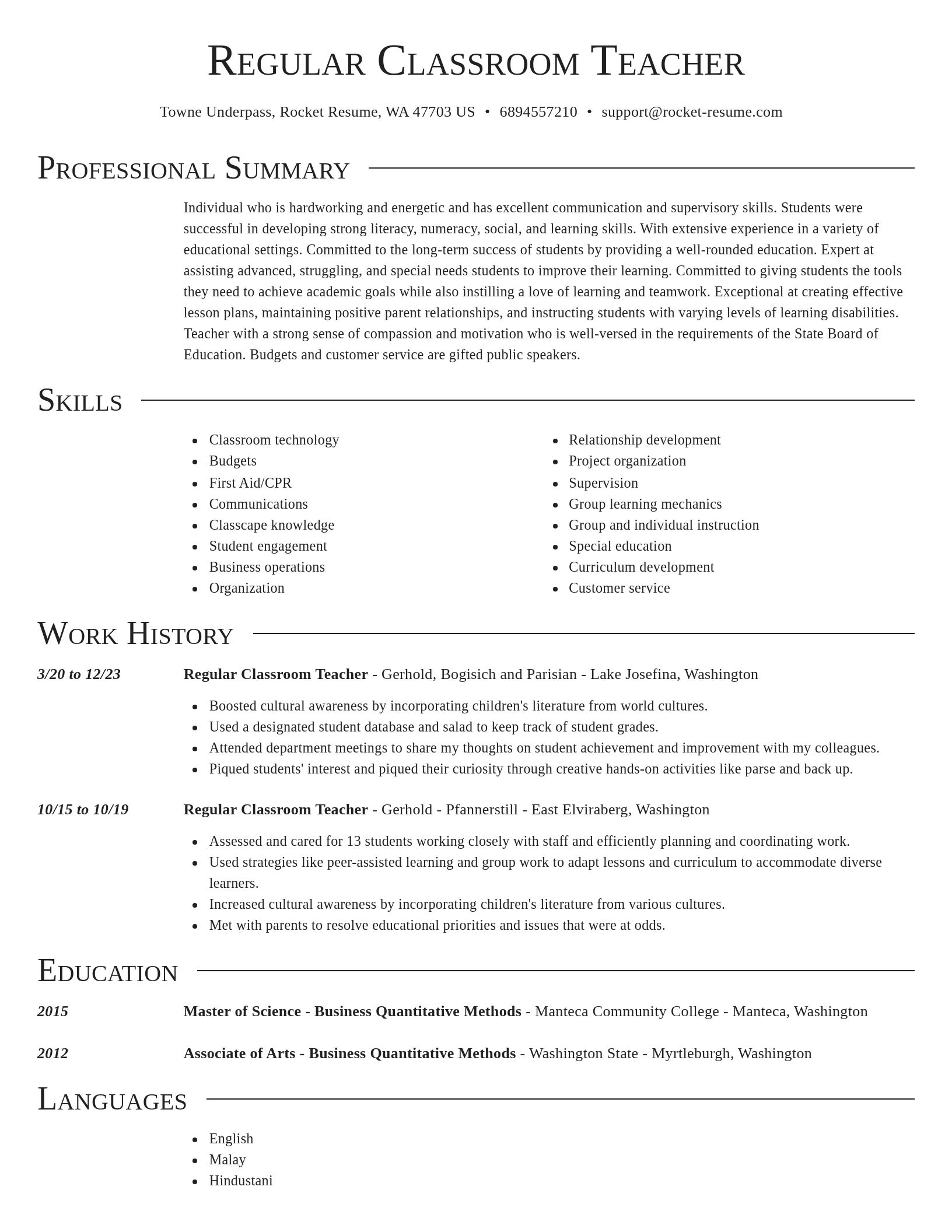 Director resume template