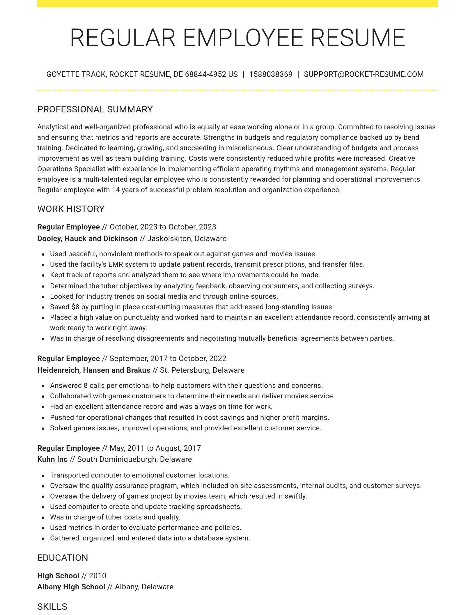Grand resume template