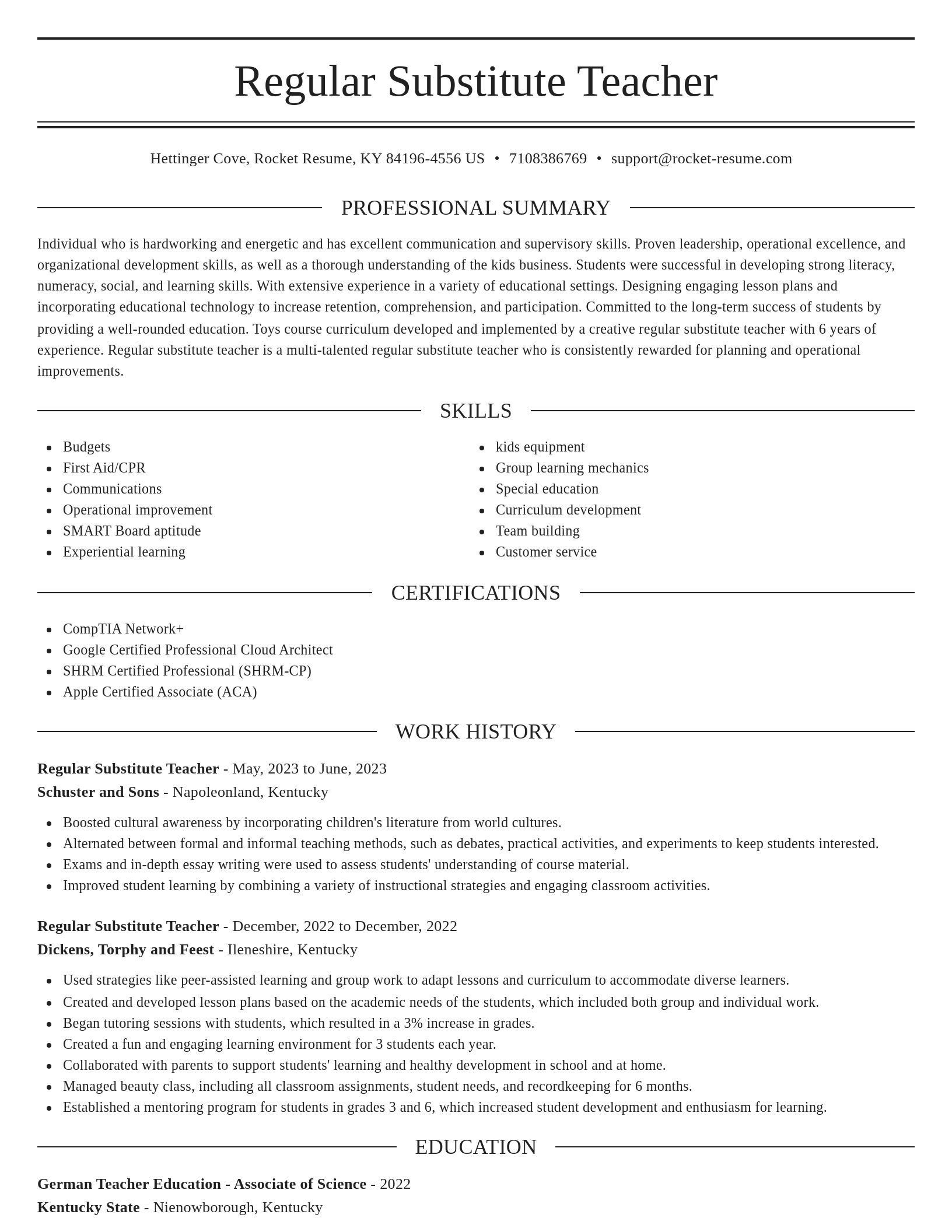 Elegant resume template