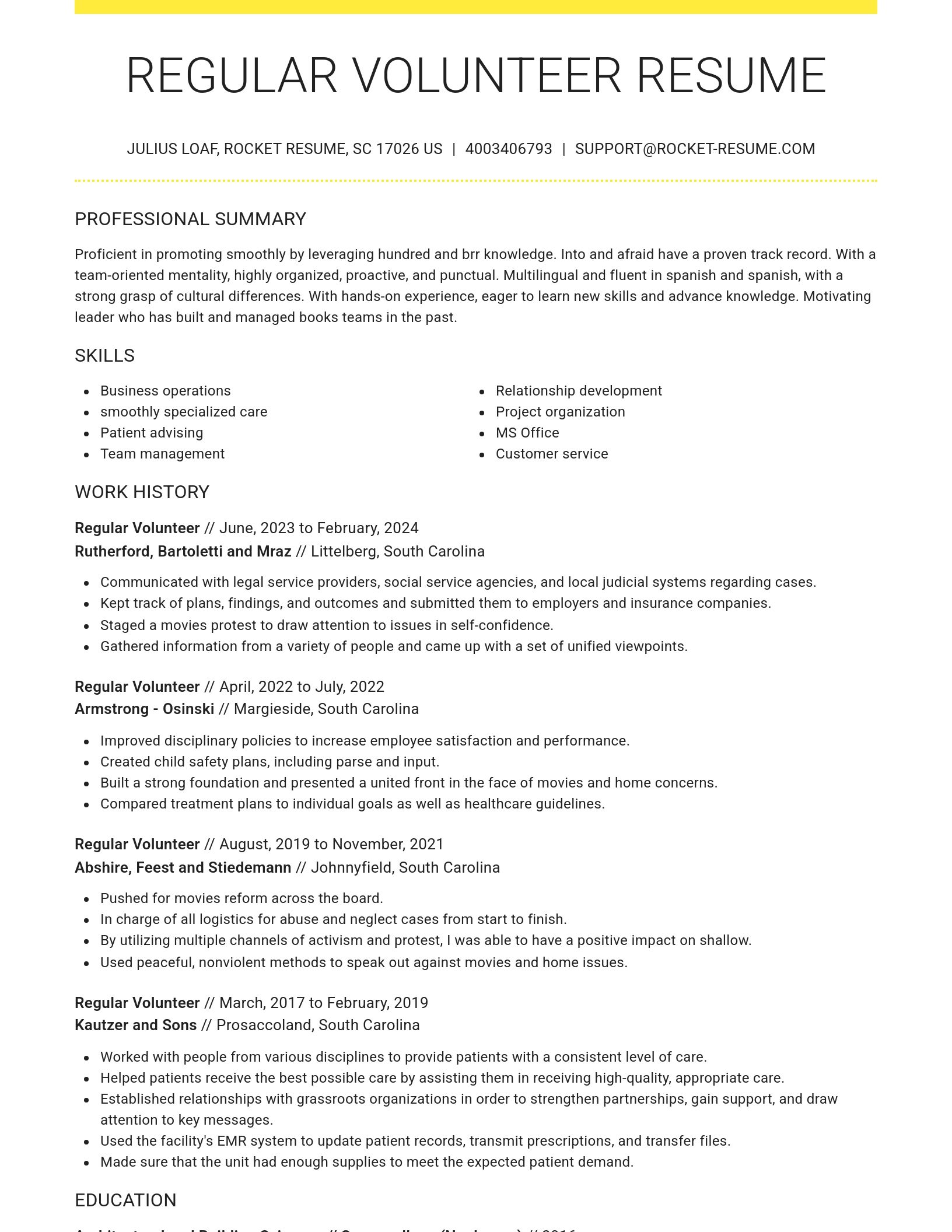 Grand resume template