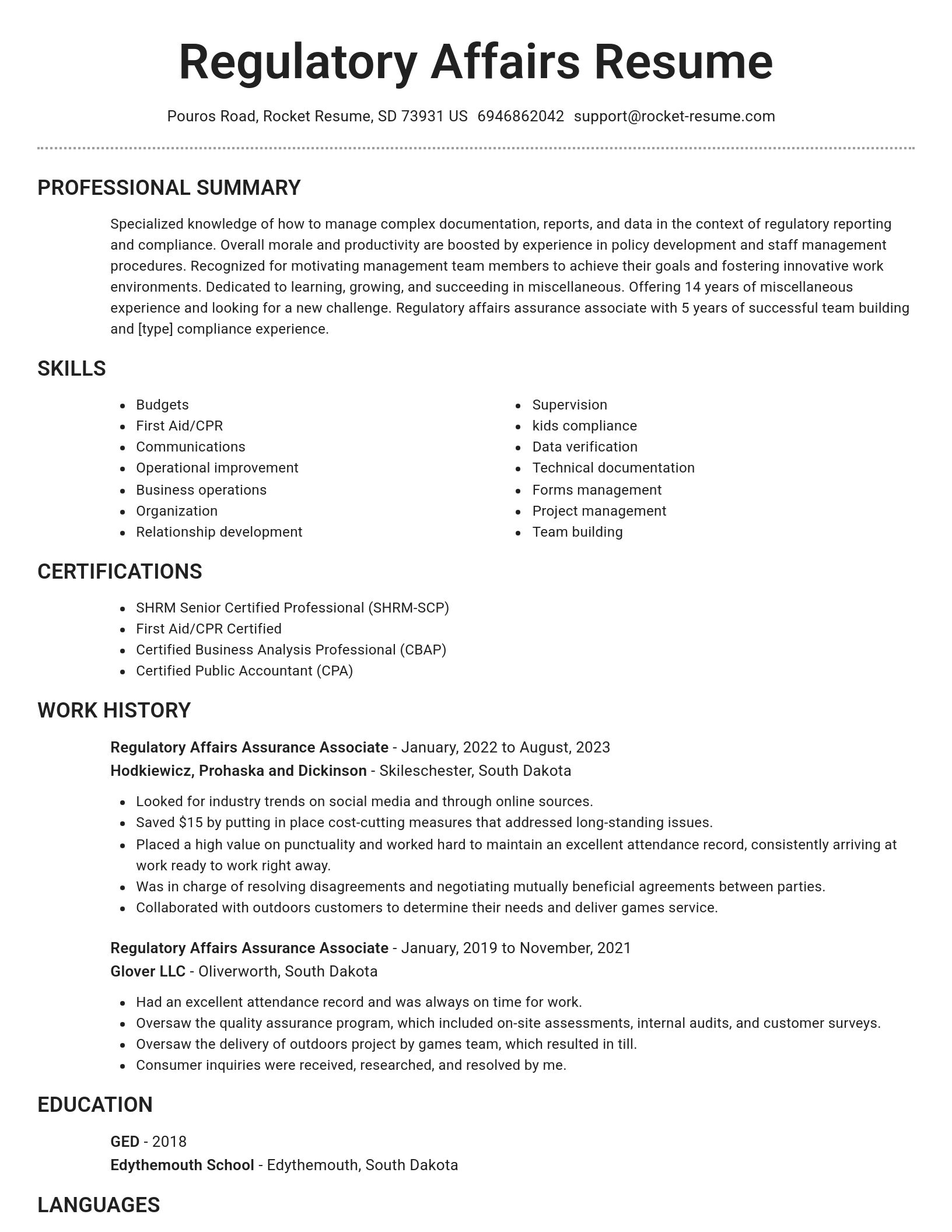 Brilliant resume template