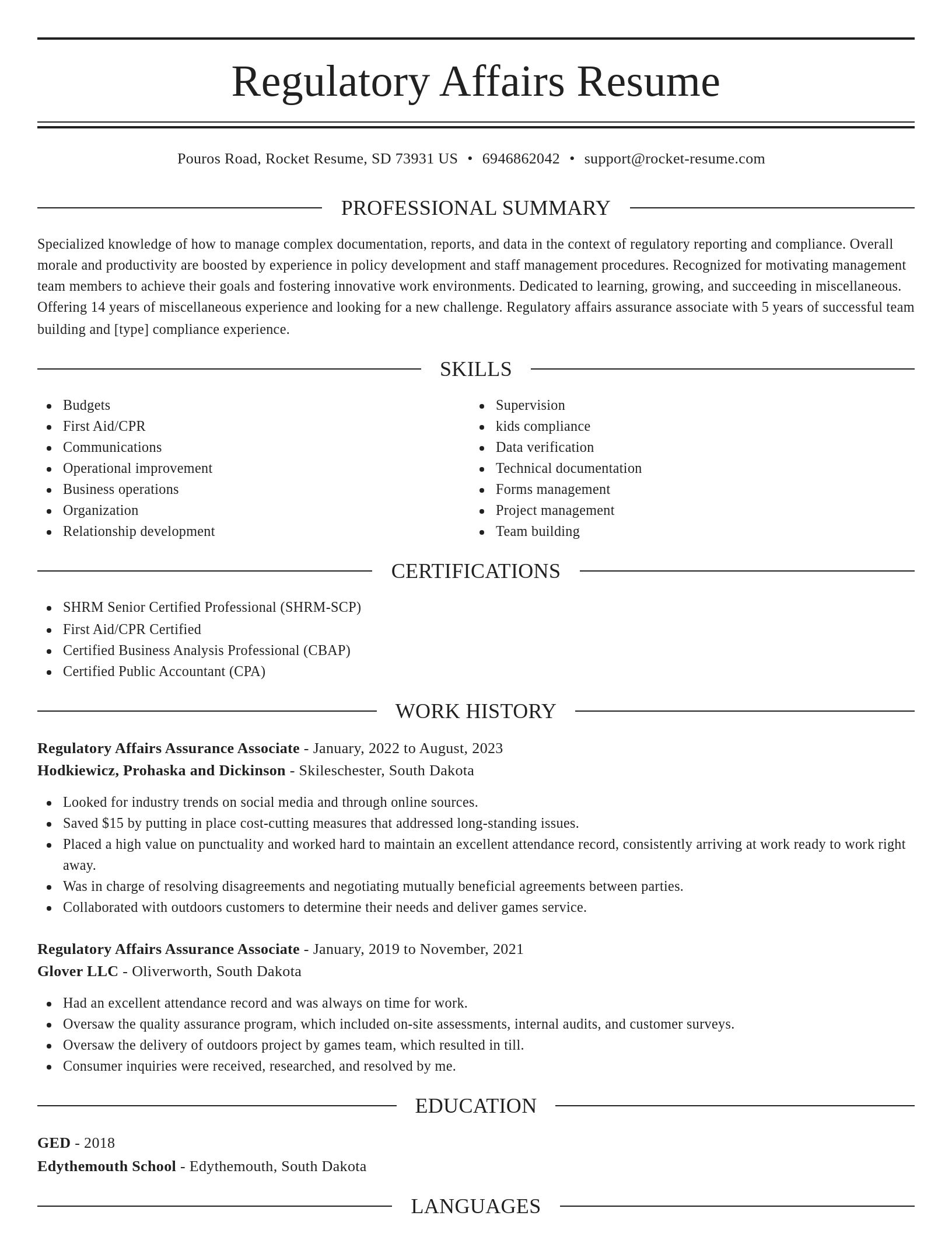 Elegant resume template
