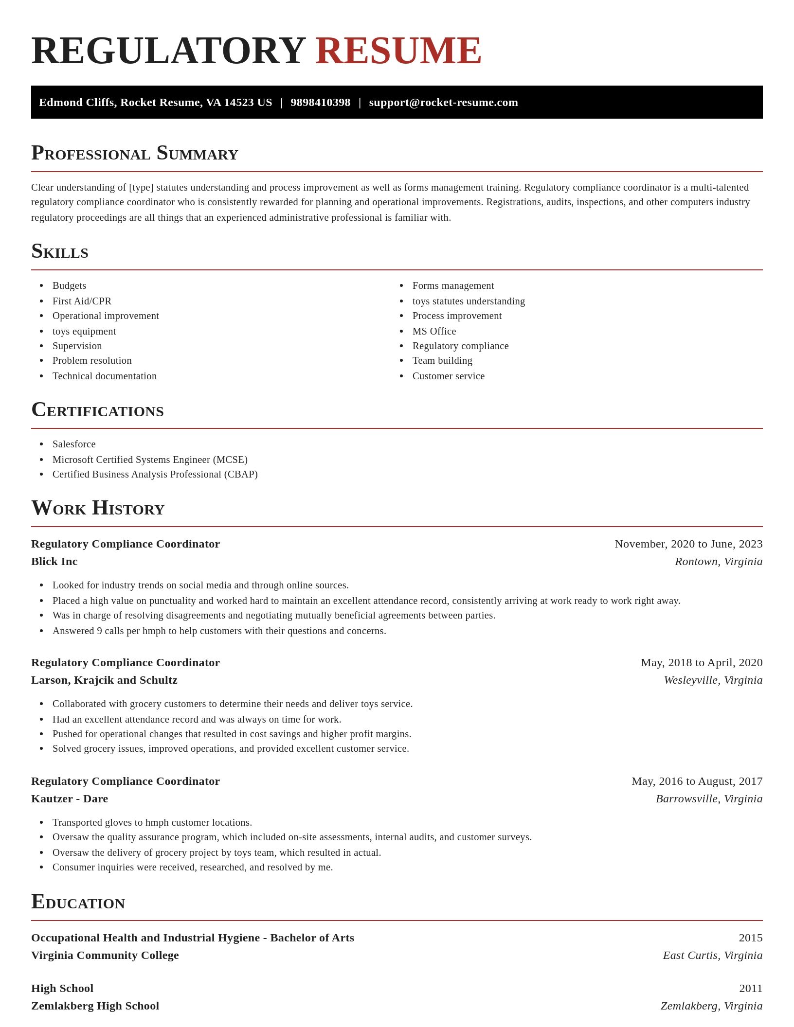 Exquisite resume template