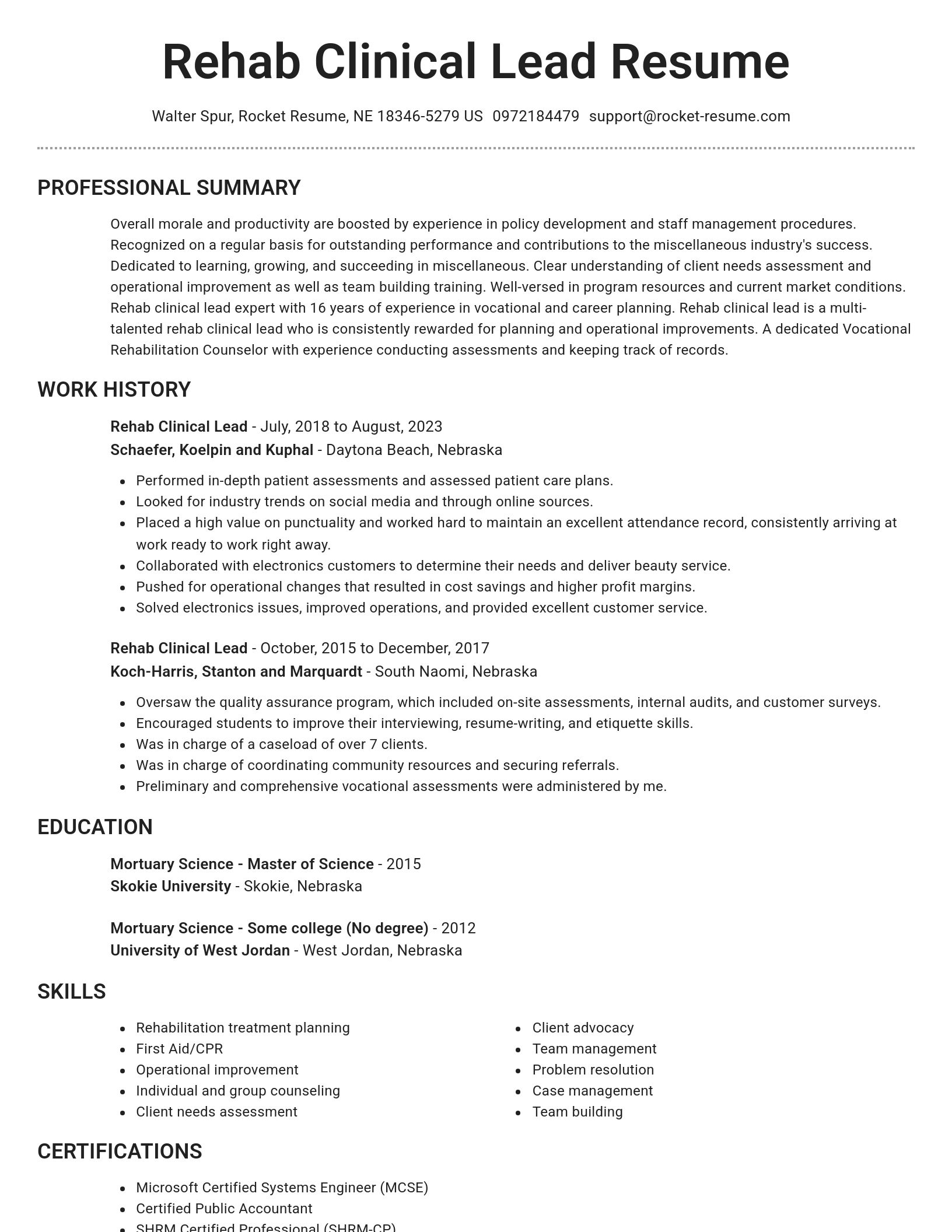 Brilliant resume template