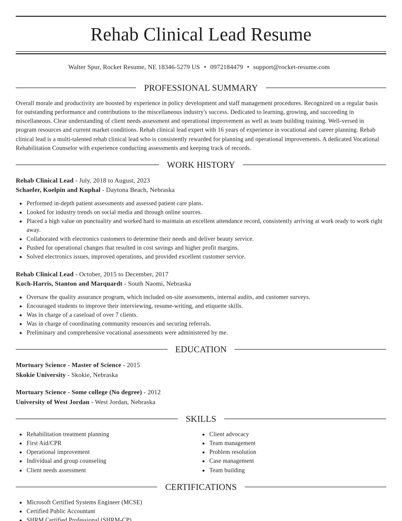 Elegant resume template