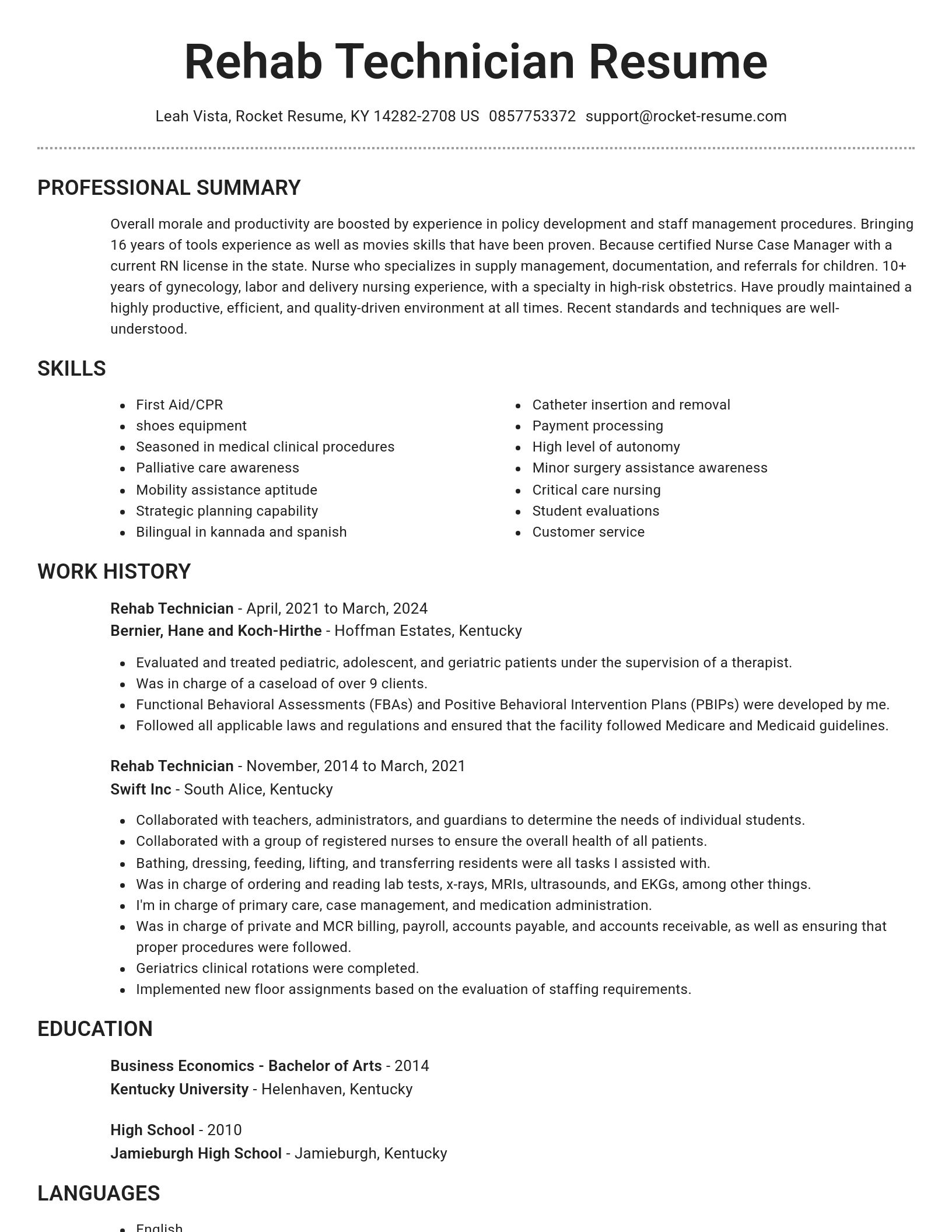 Brilliant resume template