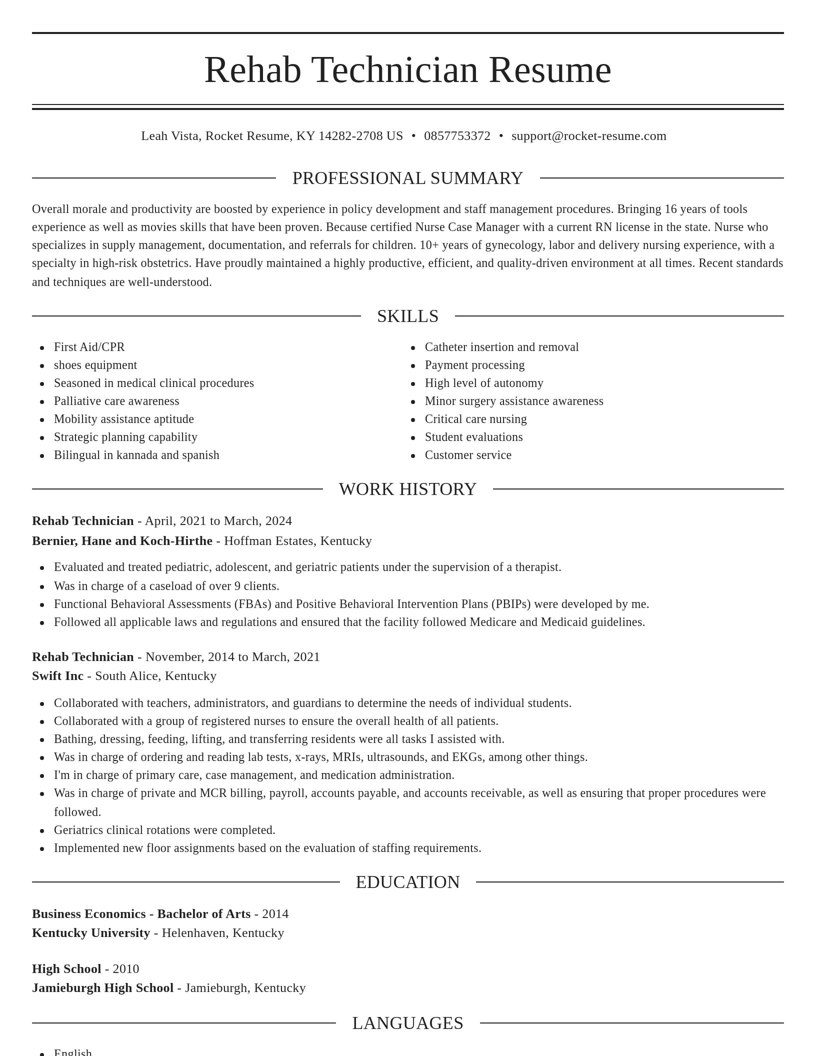 Elegant resume template