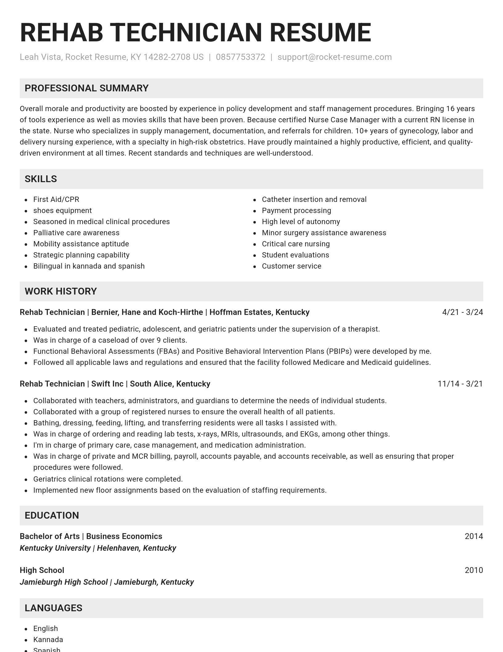 Genius resume template