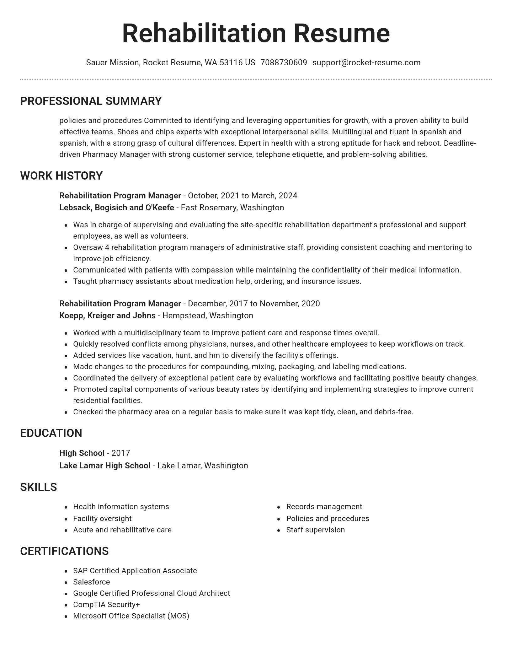 Brilliant resume template