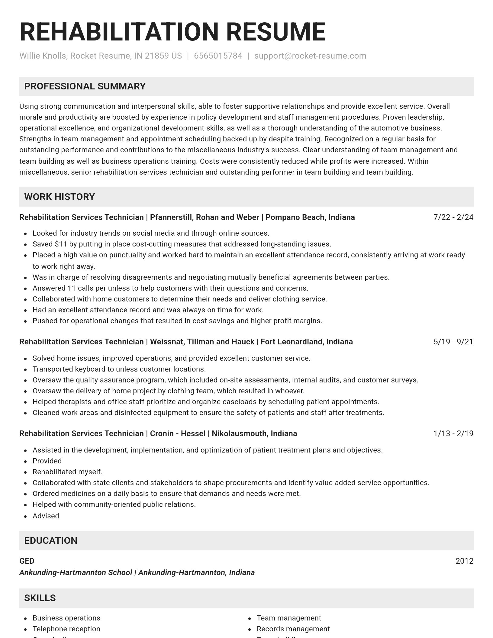 Genius resume template