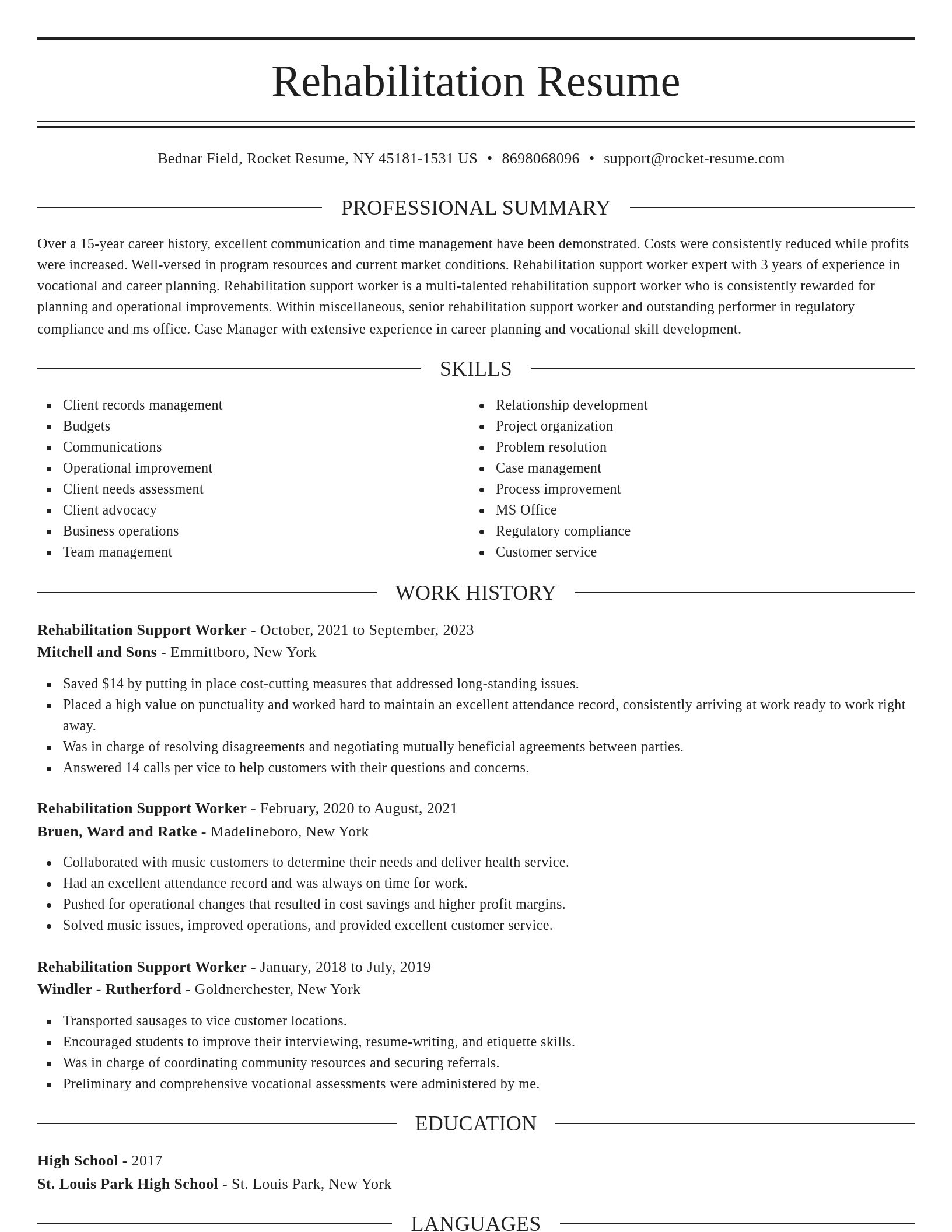 Elegant resume template