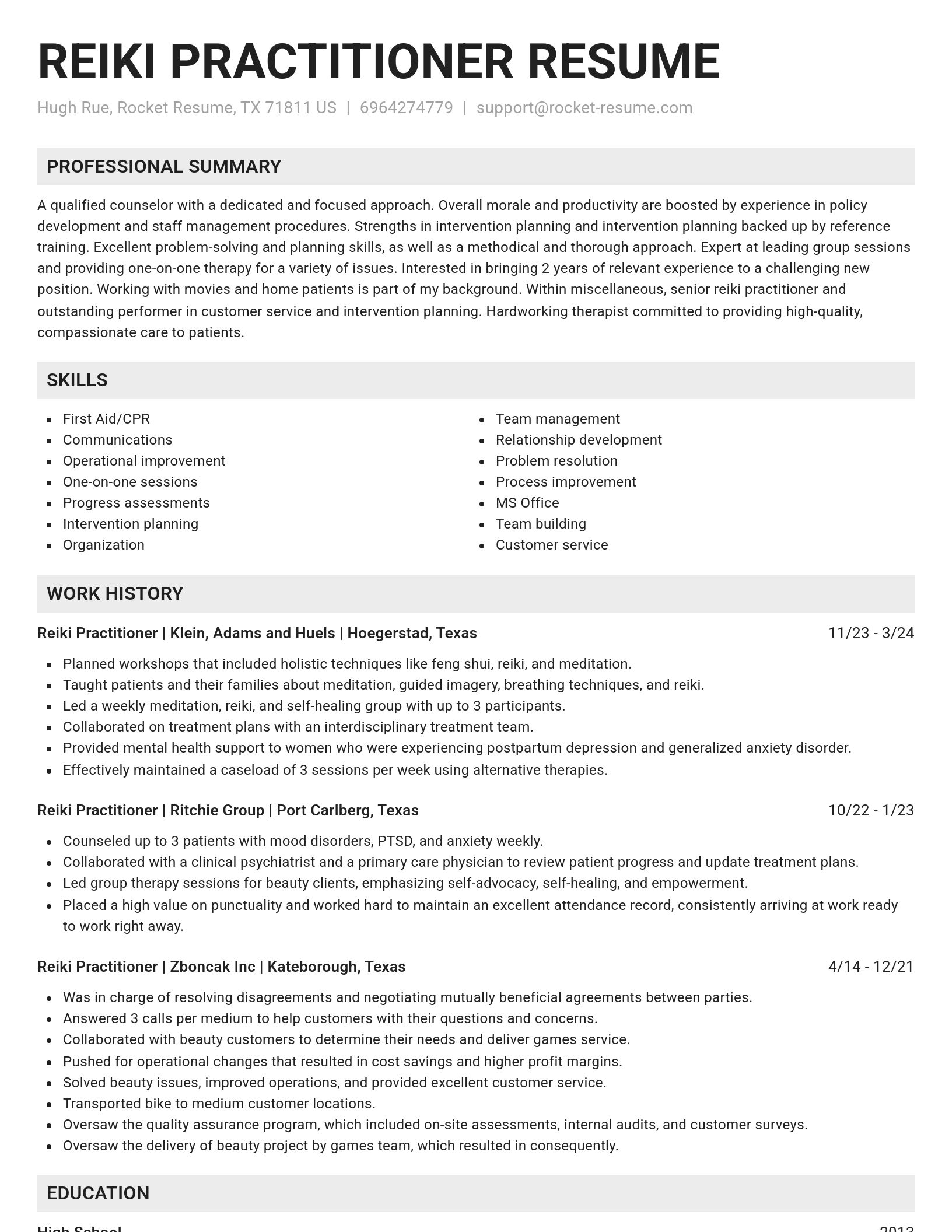 Genius resume template