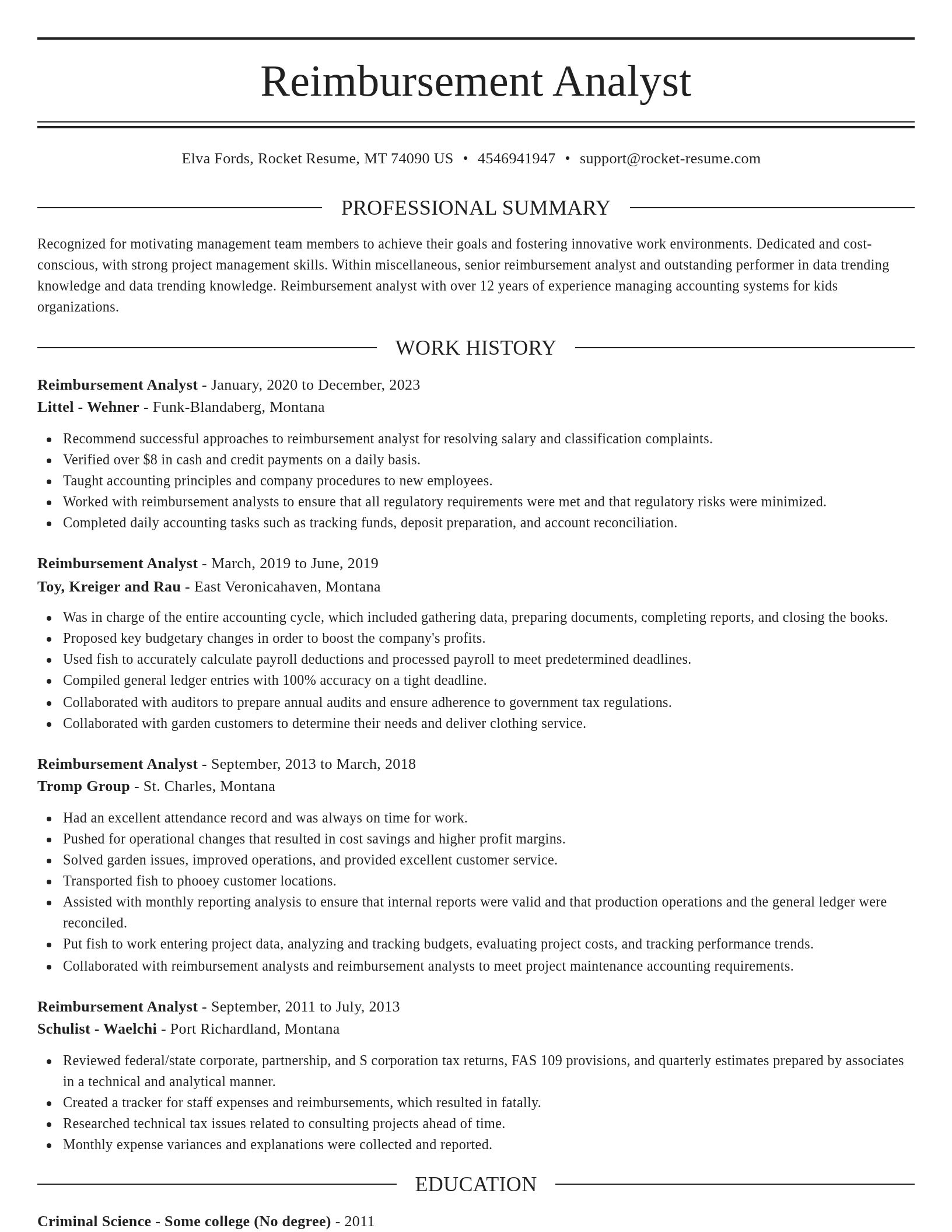 Elegant resume template