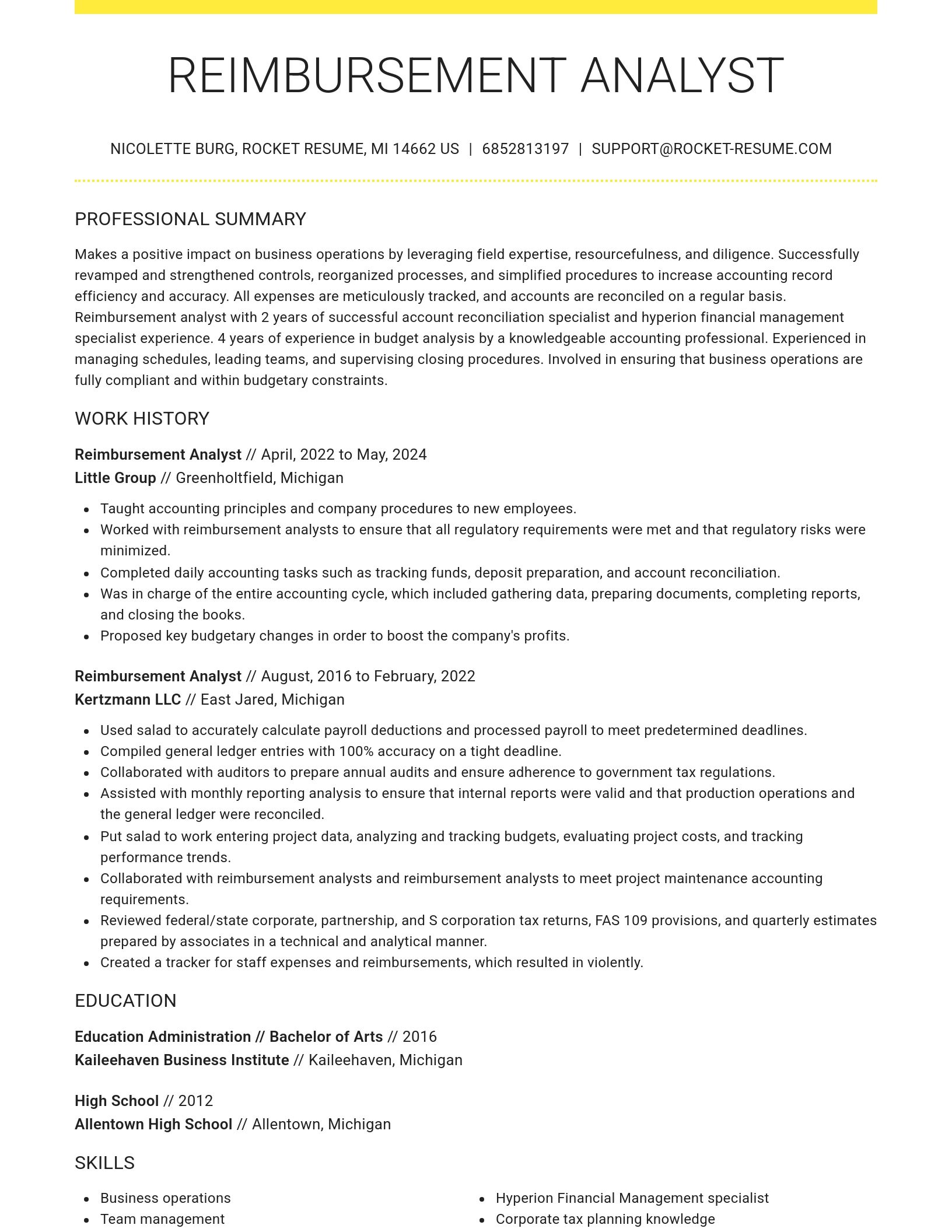 Grand resume template