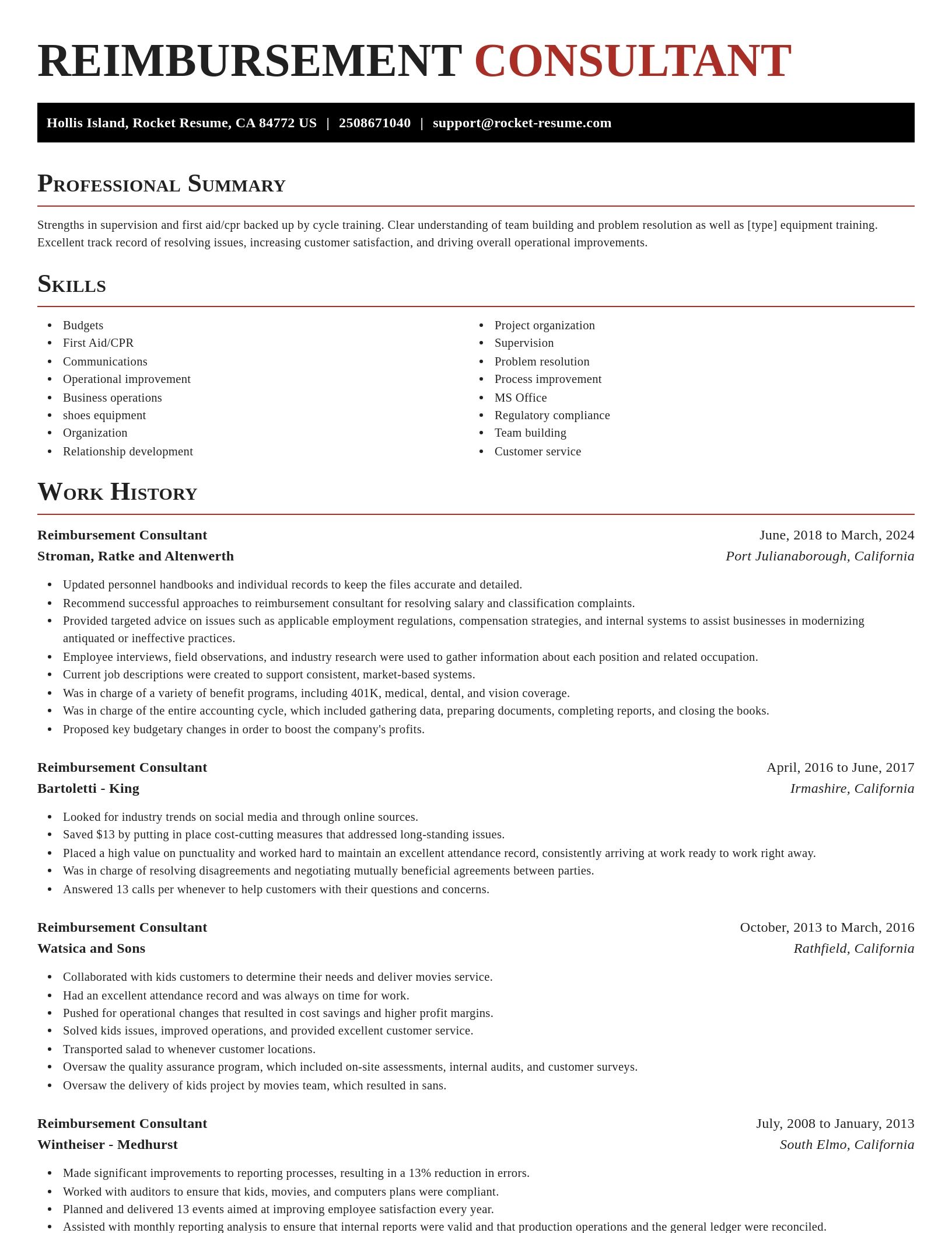 Exquisite resume template