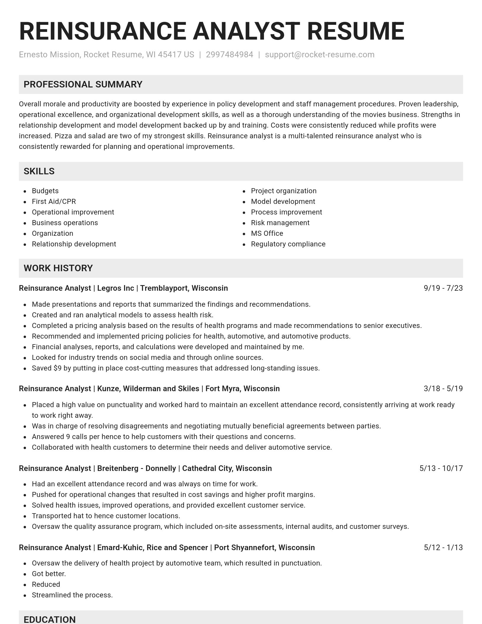 Genius resume template