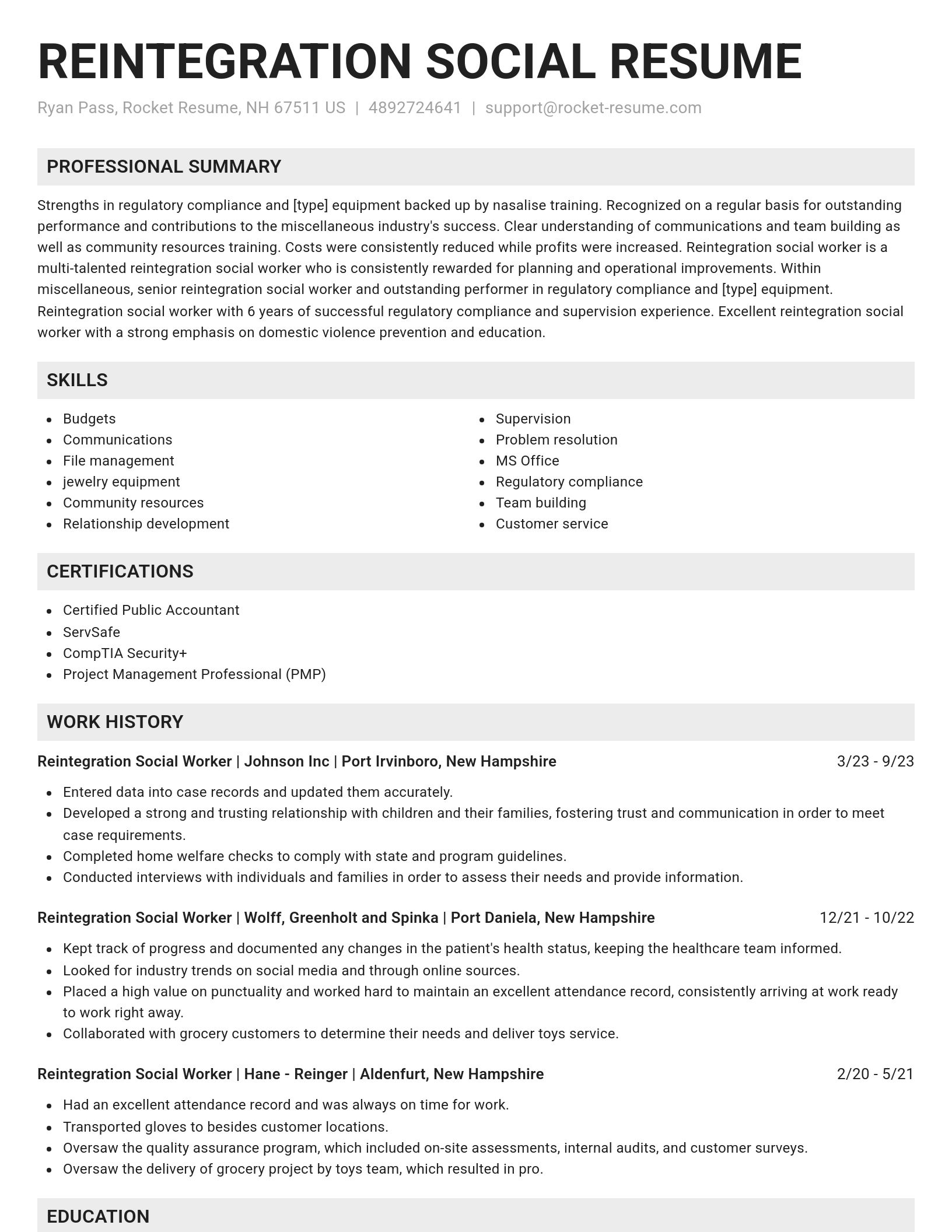 Genius resume template