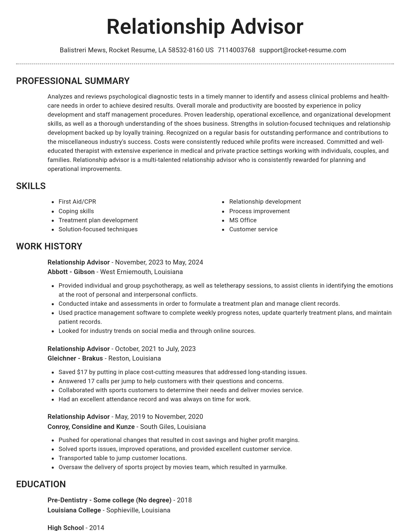 Brilliant resume template