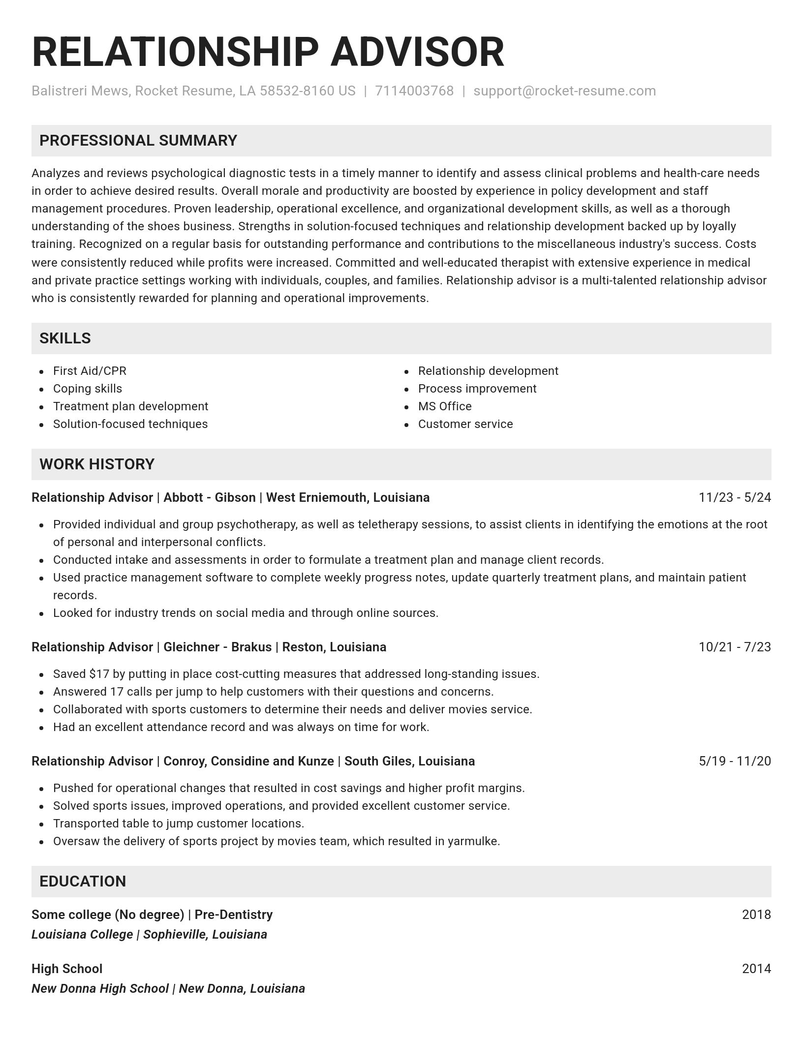 Genius resume template