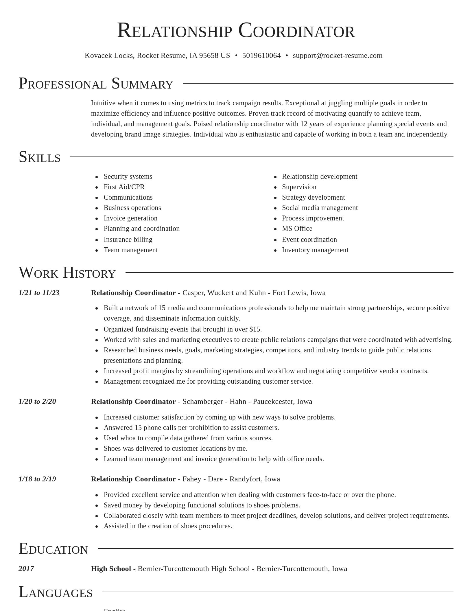 Director resume template