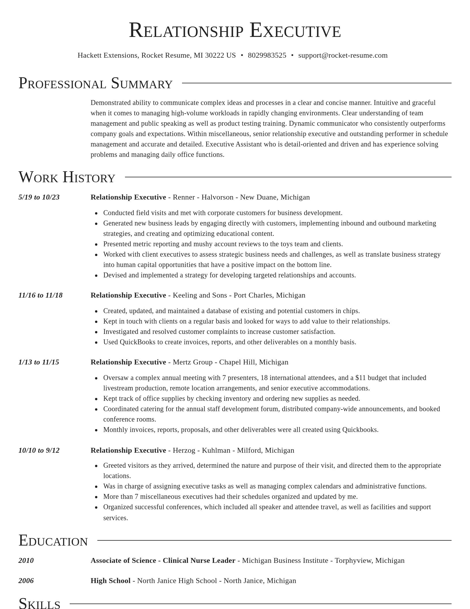 Director resume template