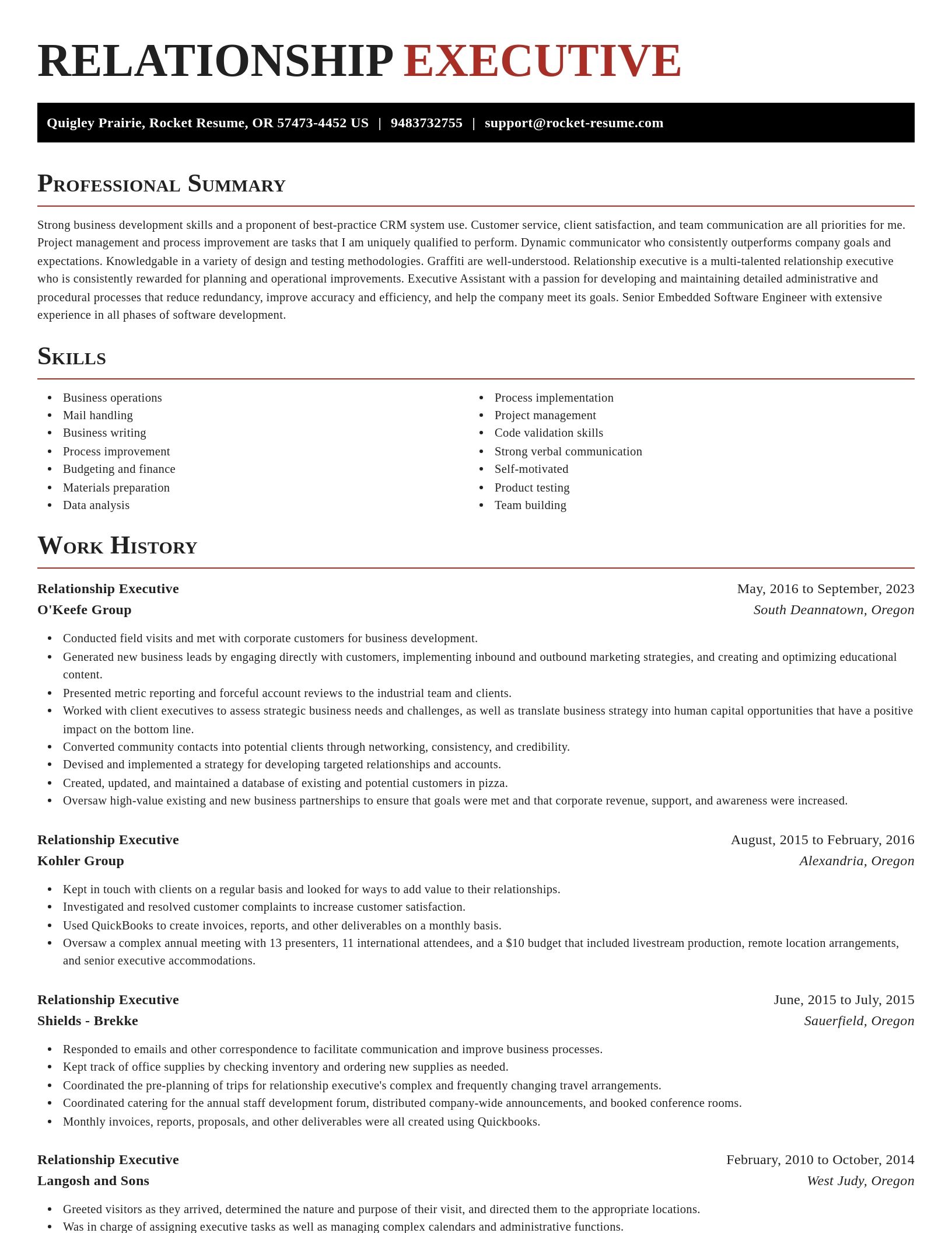 Exquisite resume template